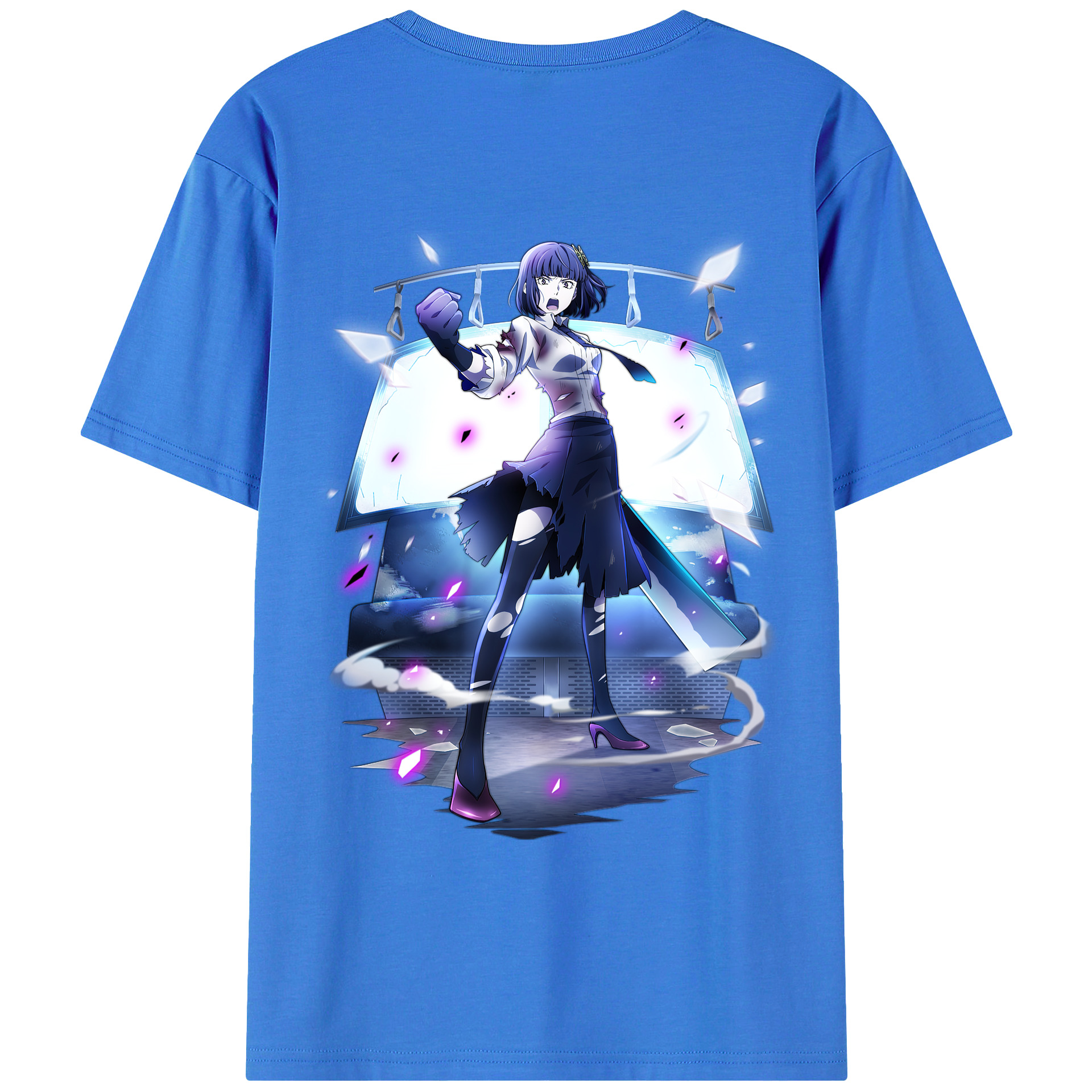 （画像用） 文豪ストレイドッグス Bungo Stray Dogs 綿100％ メンズ半袖Tシャツ（バックプリント） 通気性