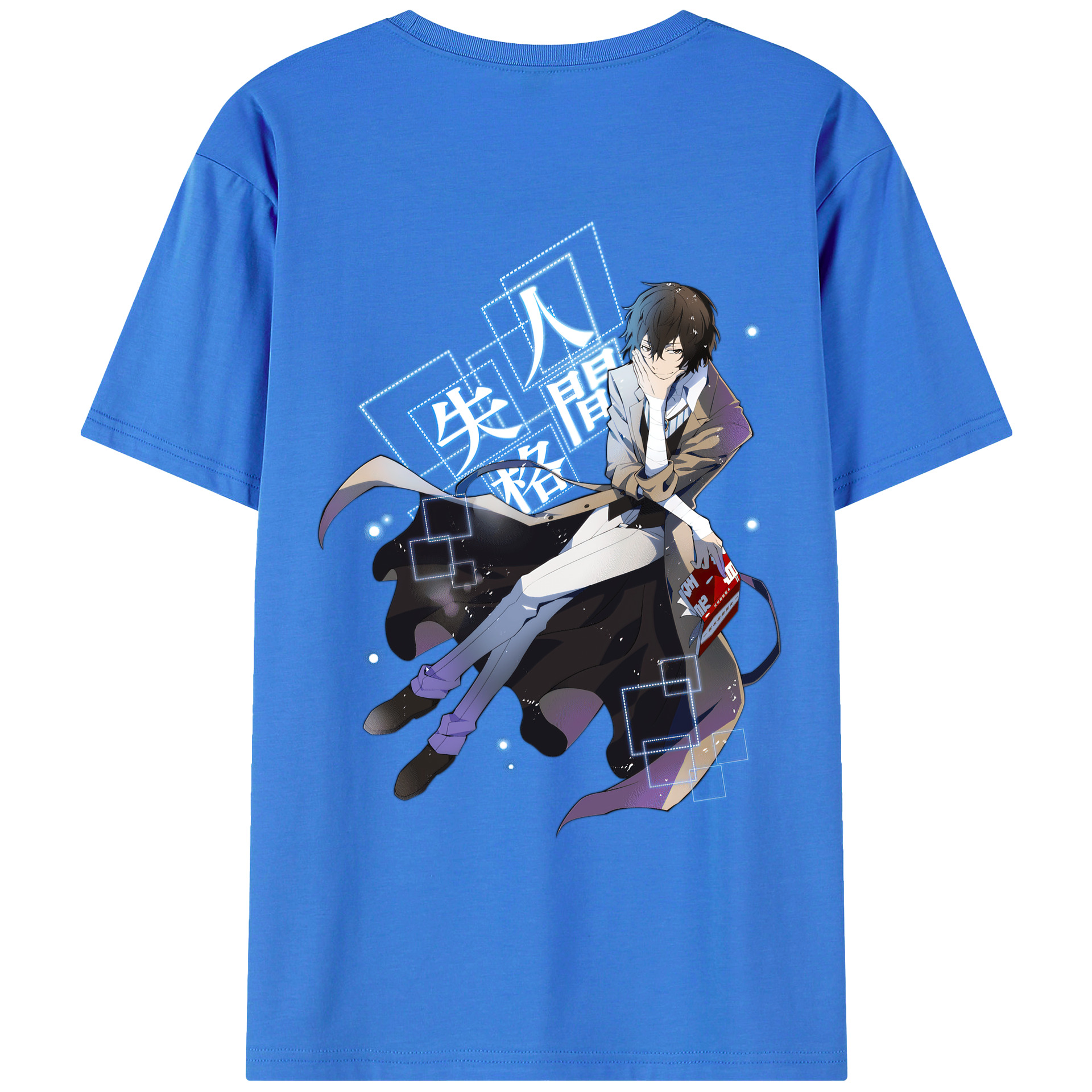 （画像用） 文豪ストレイドッグス Bungo Stray Dogs 綿100％ メンズ半袖Tシャツ（バックプリント） 通気性