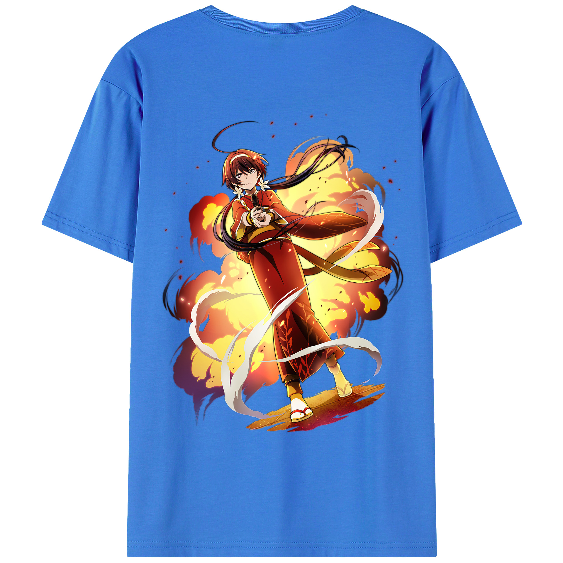 （画像用） 文豪ストレイドッグス Bungo Stray Dogs 綿100％ メンズ半袖Tシャツ（バックプリント） 通気性