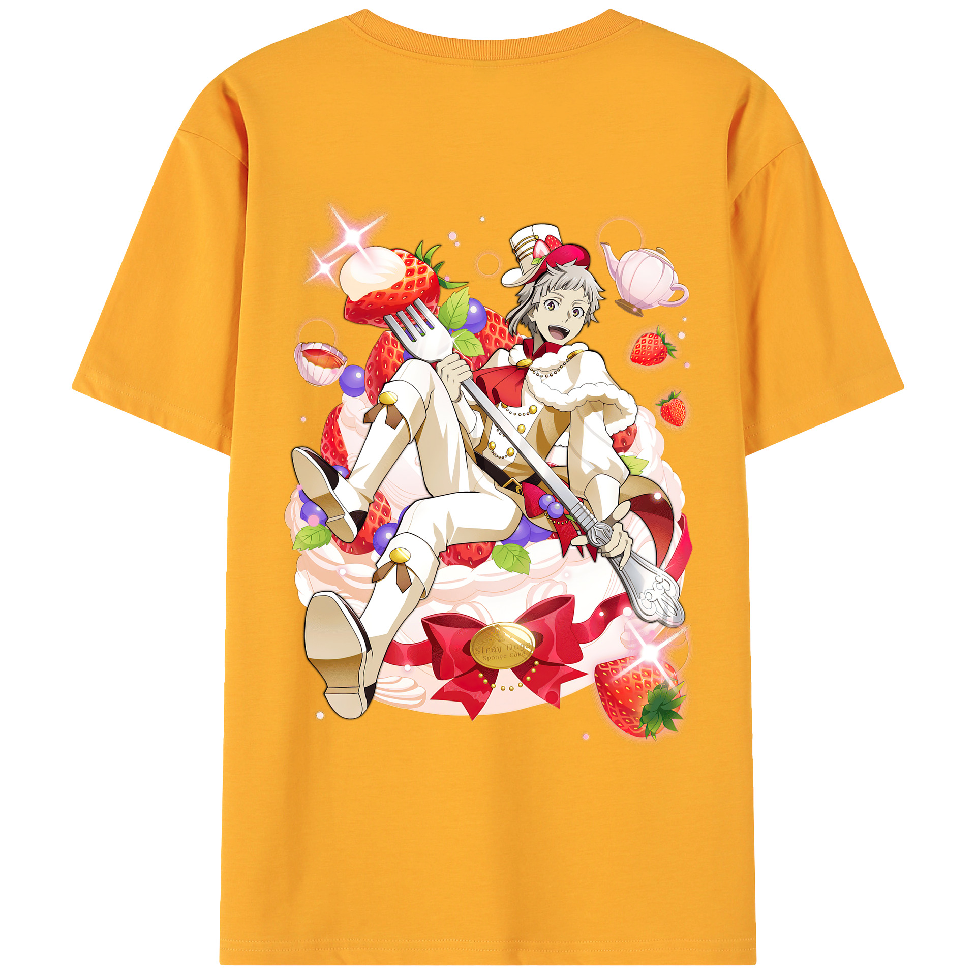 （画像用） 文豪ストレイドッグス Bungo Stray Dogs 綿100％ メンズ半袖Tシャツ（バックプリント） 通気性