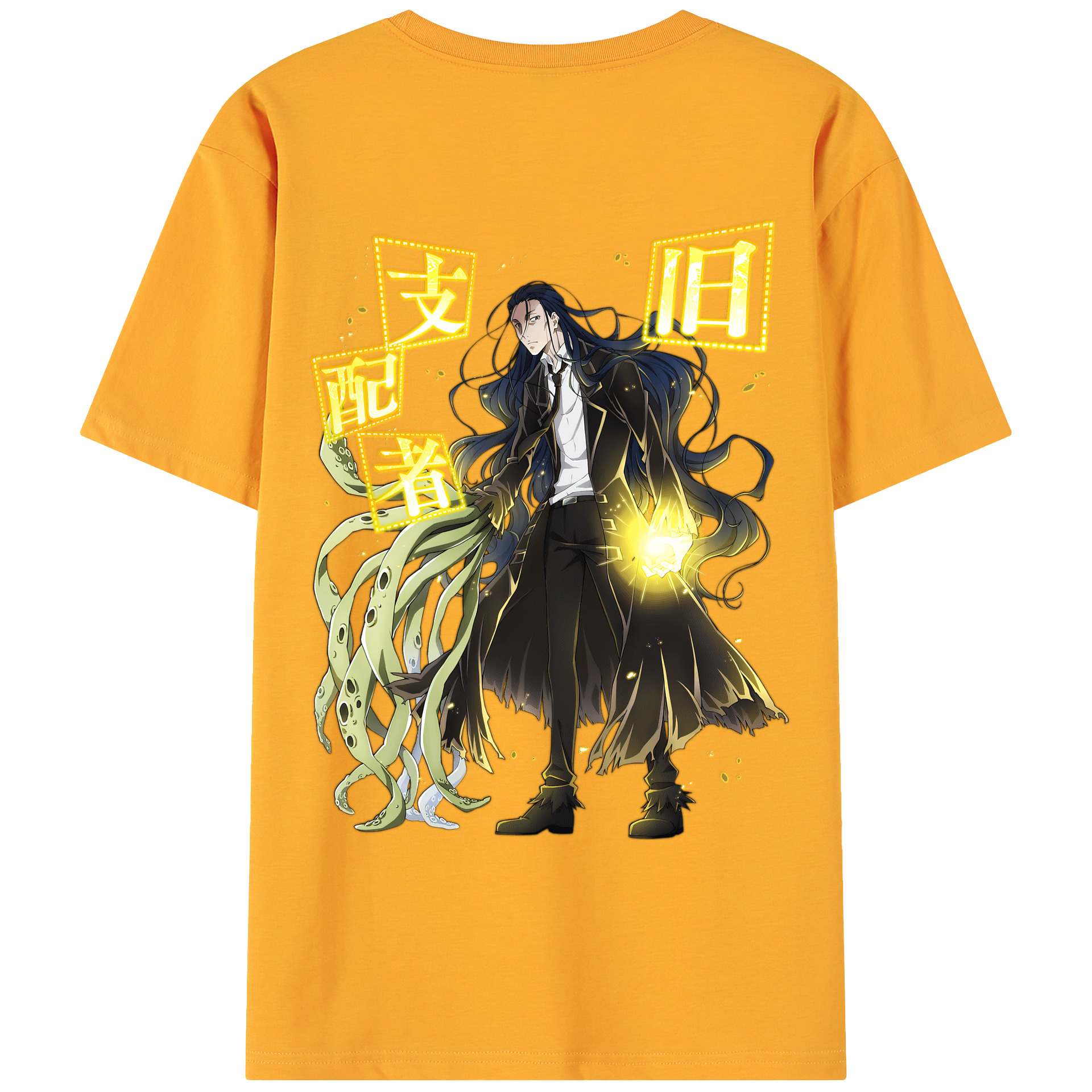 （画像用） 文豪ストレイドッグス Bungo Stray Dogs 綿100％ メンズ半袖Tシャツ（バックプリント） 通気性