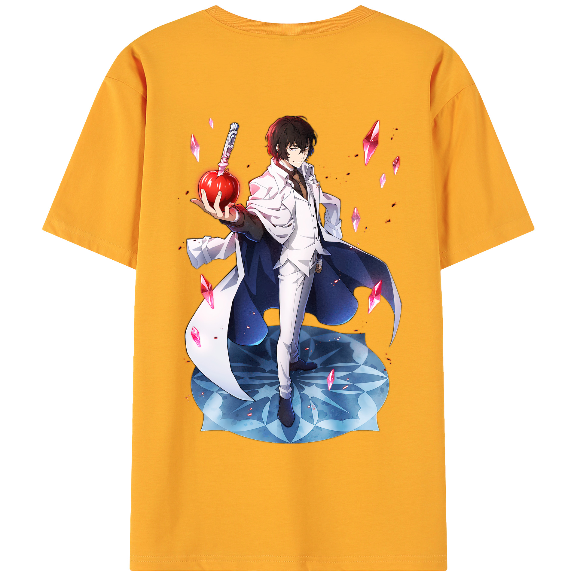 （画像用） 文豪ストレイドッグス Bungo Stray Dogs 綿100％ メンズ半袖Tシャツ（バックプリント） 通気性
