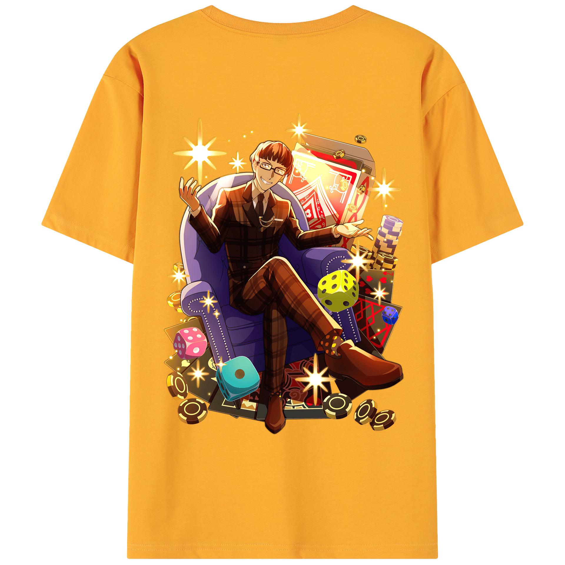 （画像用） 文豪ストレイドッグス Bungo Stray Dogs 綿100％ メンズ半袖Tシャツ（バックプリント） 通気性