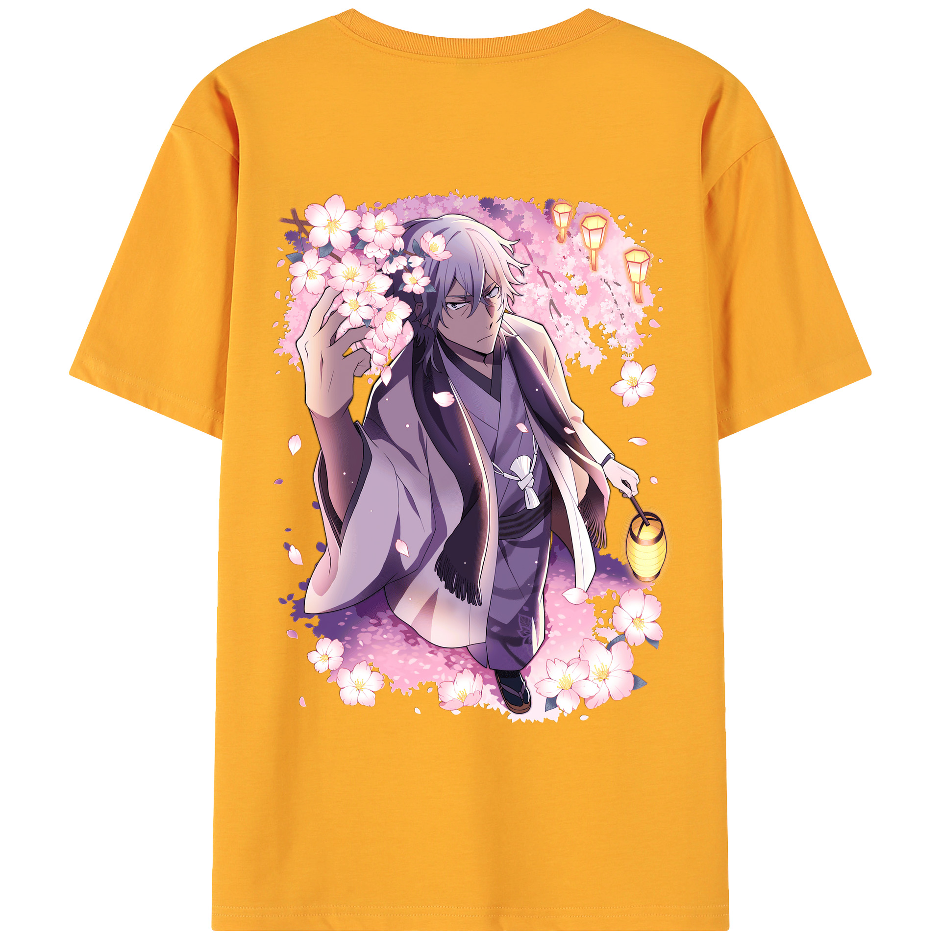 （画像用） 文豪ストレイドッグス Bungo Stray Dogs 綿100％ メンズ半袖Tシャツ（バックプリント） 通気性