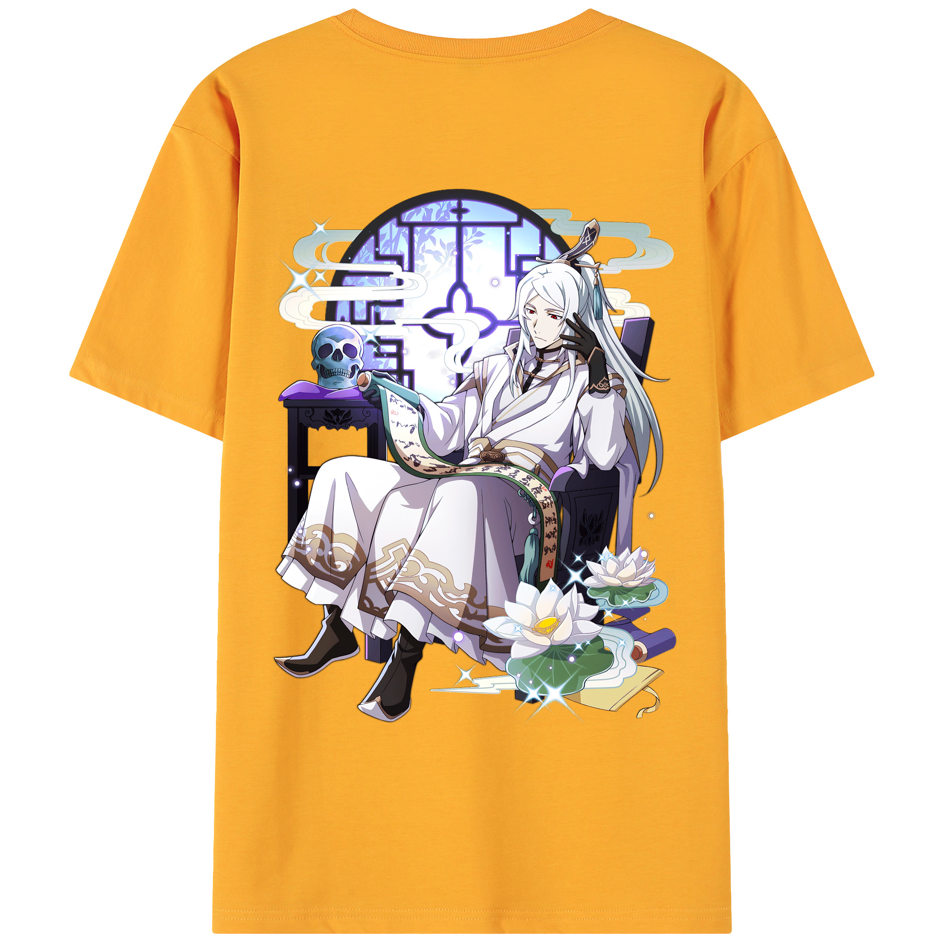 （画像用） 文豪ストレイドッグス Bungo Stray Dogs 綿100％ メンズ半袖Tシャツ（バックプリント） 通気性