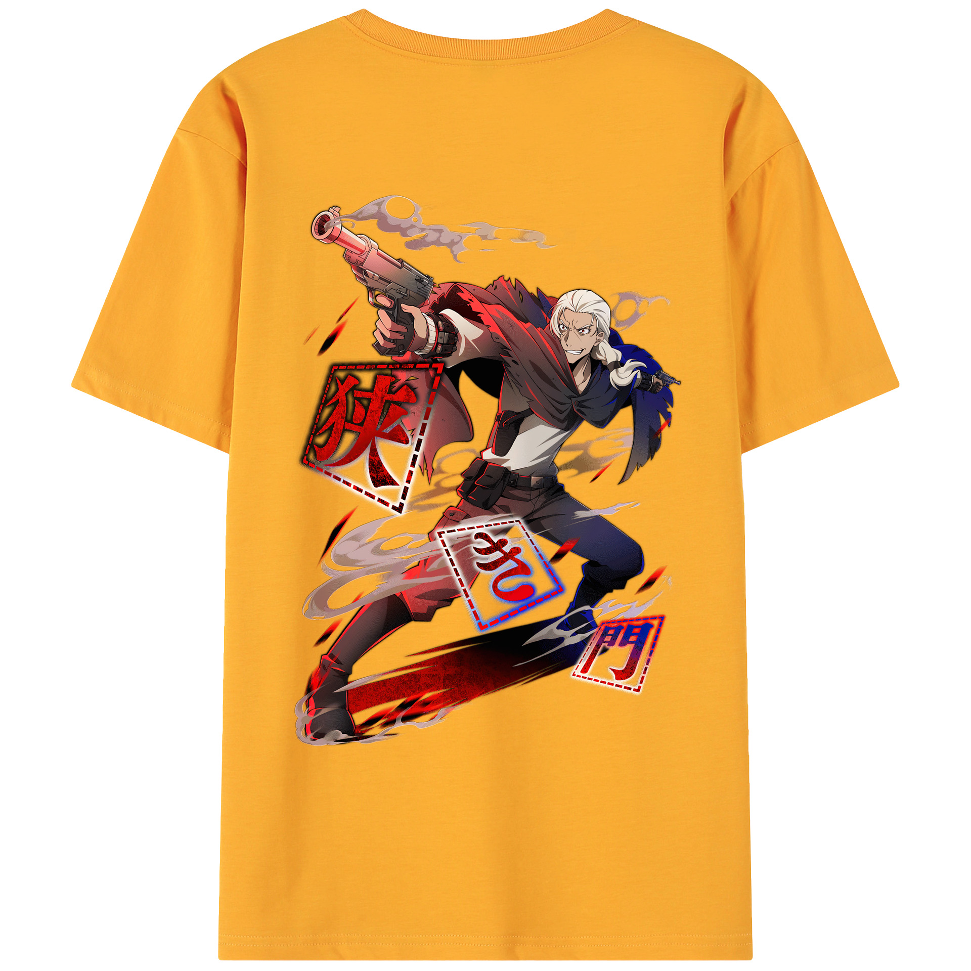 （画像用） 文豪ストレイドッグス Bungo Stray Dogs 綿100％ メンズ半袖Tシャツ（バックプリント） 通気性