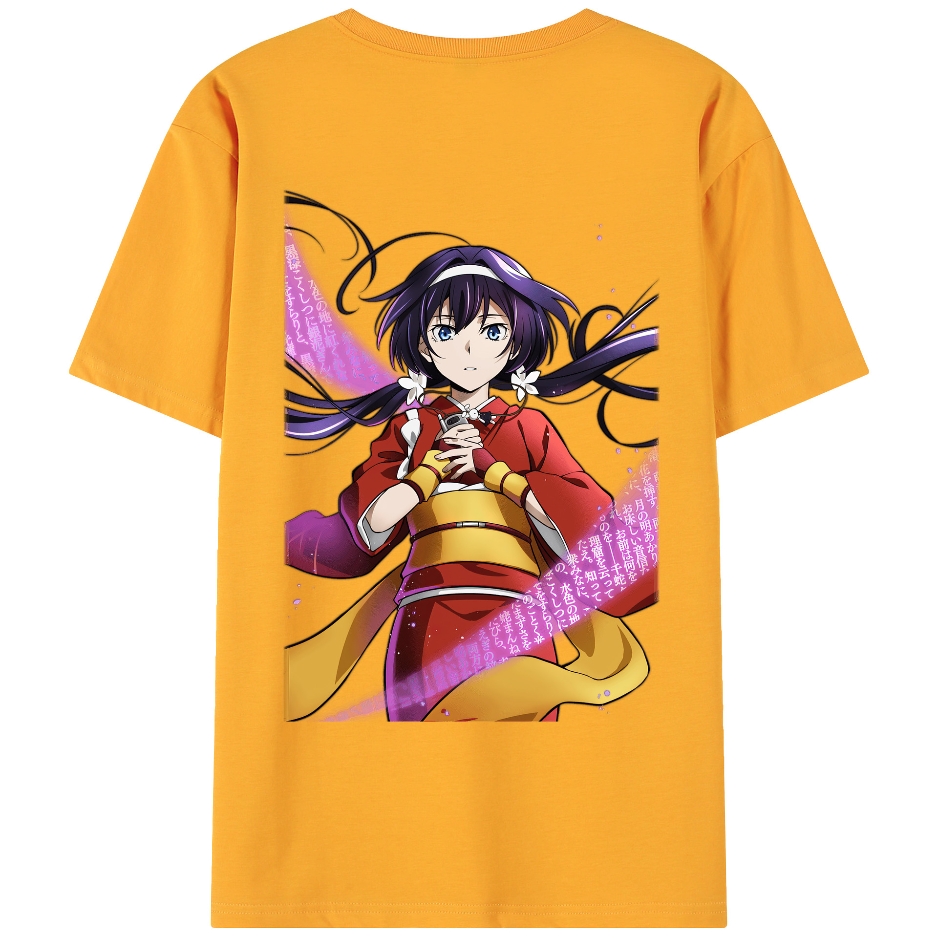 （画像用） 文豪ストレイドッグス Bungo Stray Dogs 綿100％ メンズ半袖Tシャツ（バックプリント） 通気性