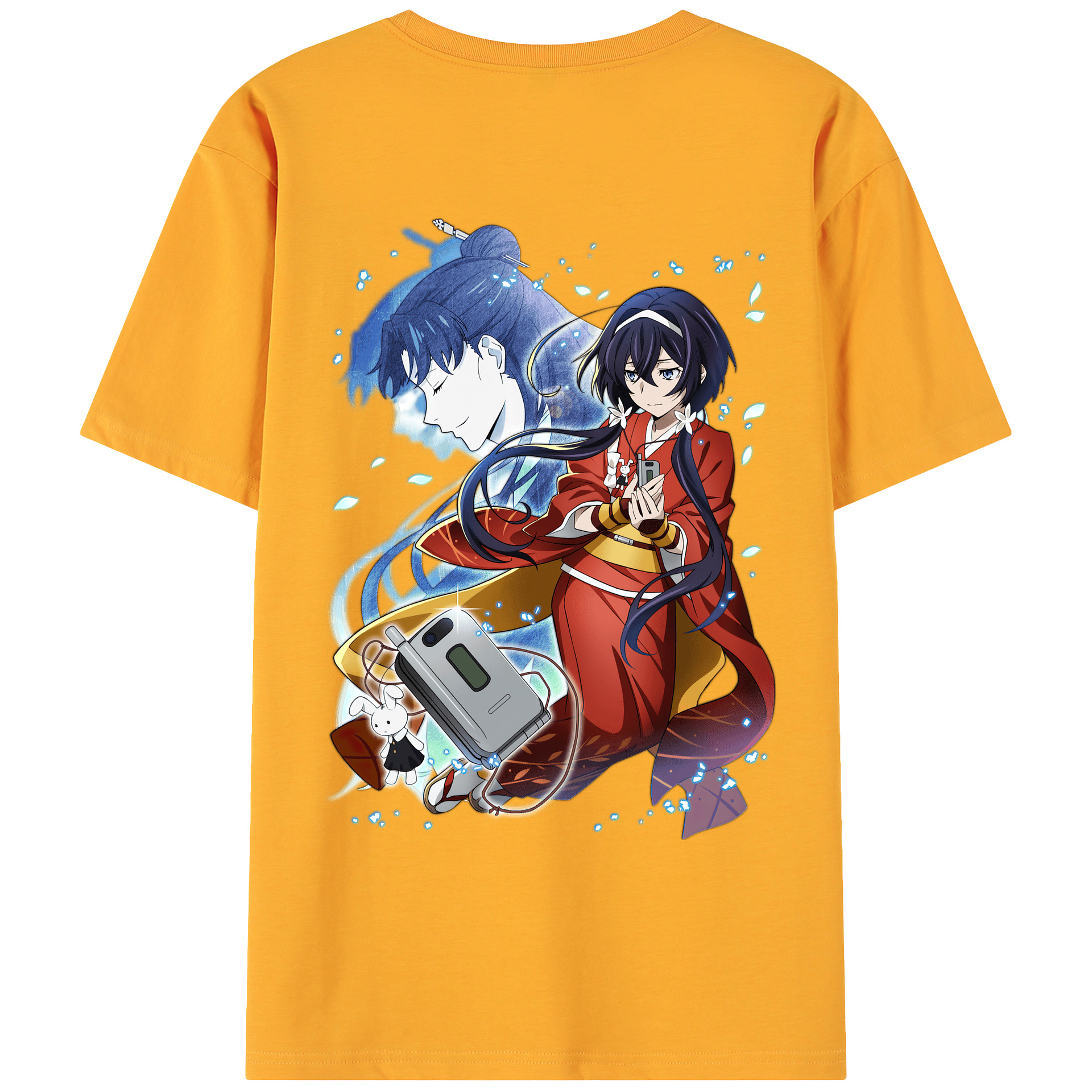 （画像用） 文豪ストレイドッグス Bungo Stray Dogs 綿100％ メンズ半袖Tシャツ（バックプリント） 通気性