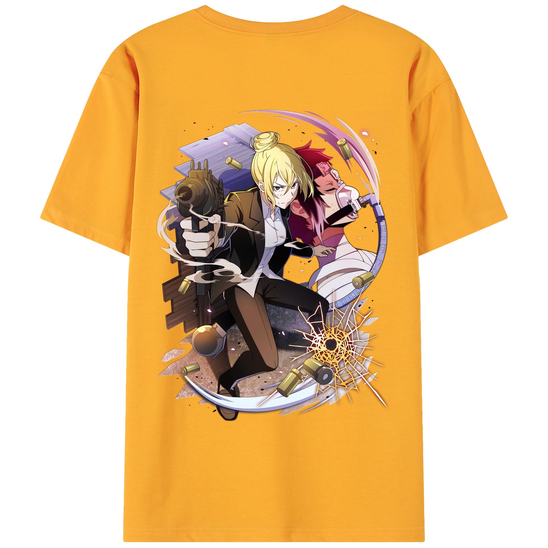 （画像用） 文豪ストレイドッグス Bungo Stray Dogs 綿100％ メンズ半袖Tシャツ（バックプリント） 通気性