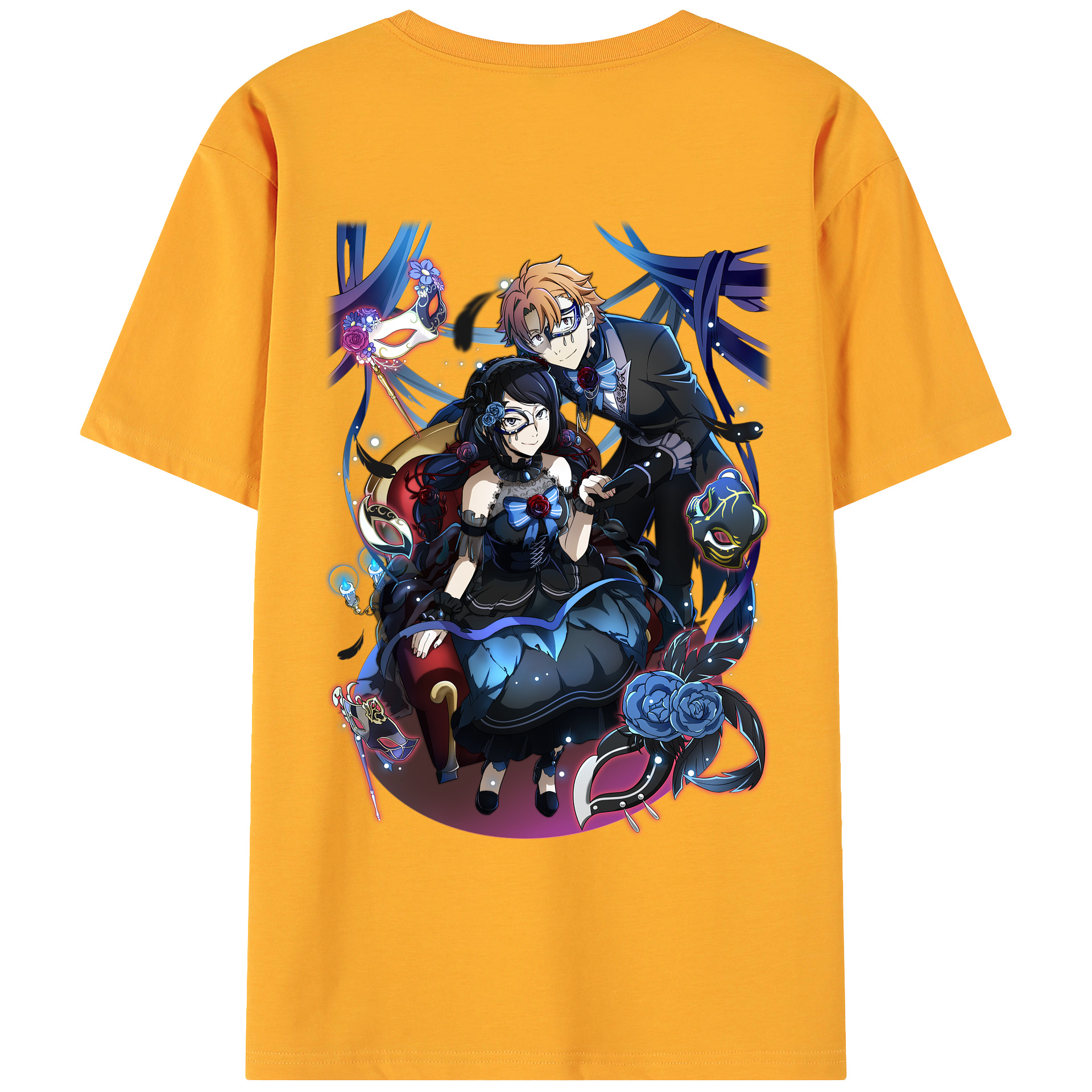 （画像用） 文豪ストレイドッグス Bungo Stray Dogs 綿100％ メンズ半袖Tシャツ（バックプリント） 通気性