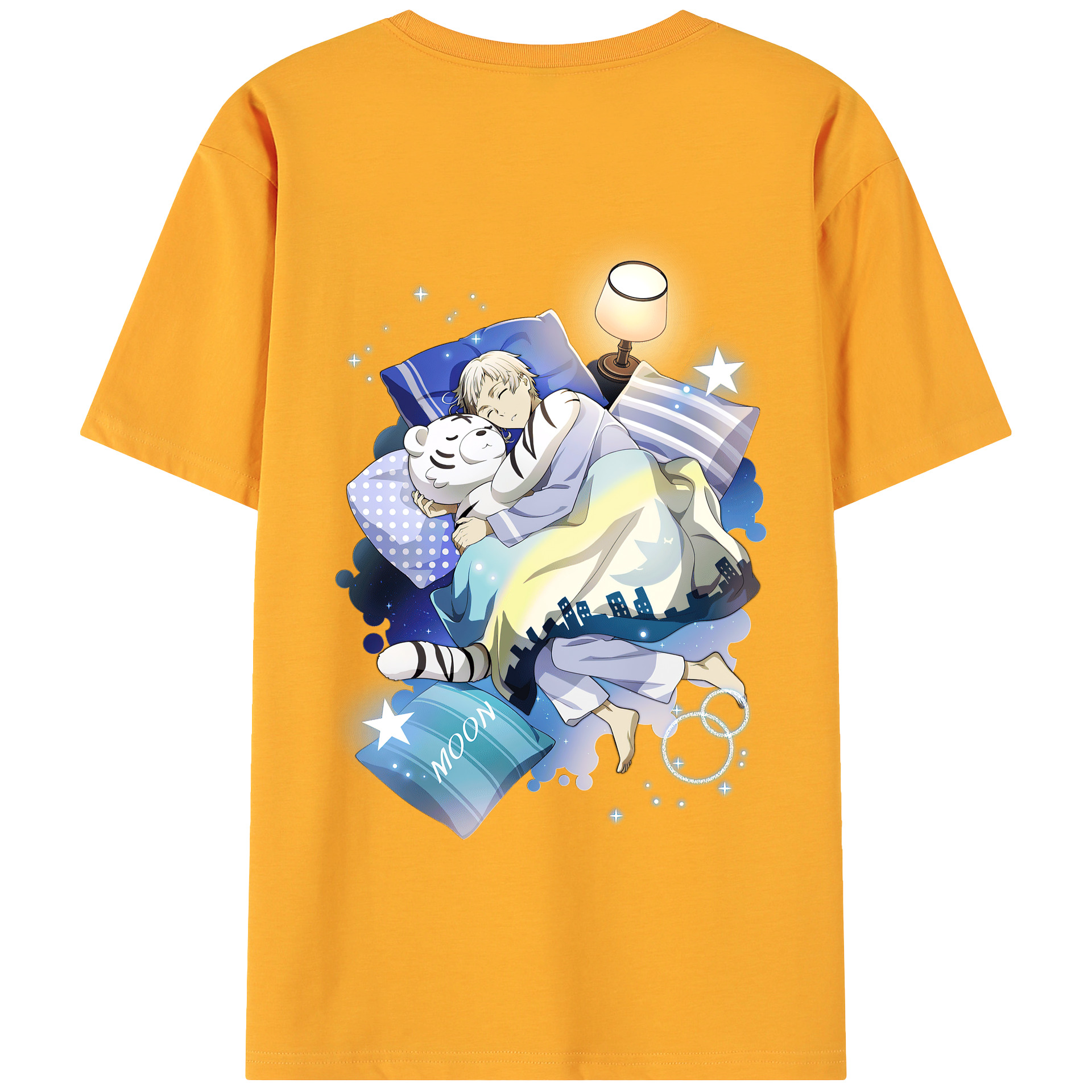 （画像用） 文豪ストレイドッグス Bungo Stray Dogs 綿100％ メンズ半袖Tシャツ（バックプリント） 通気性