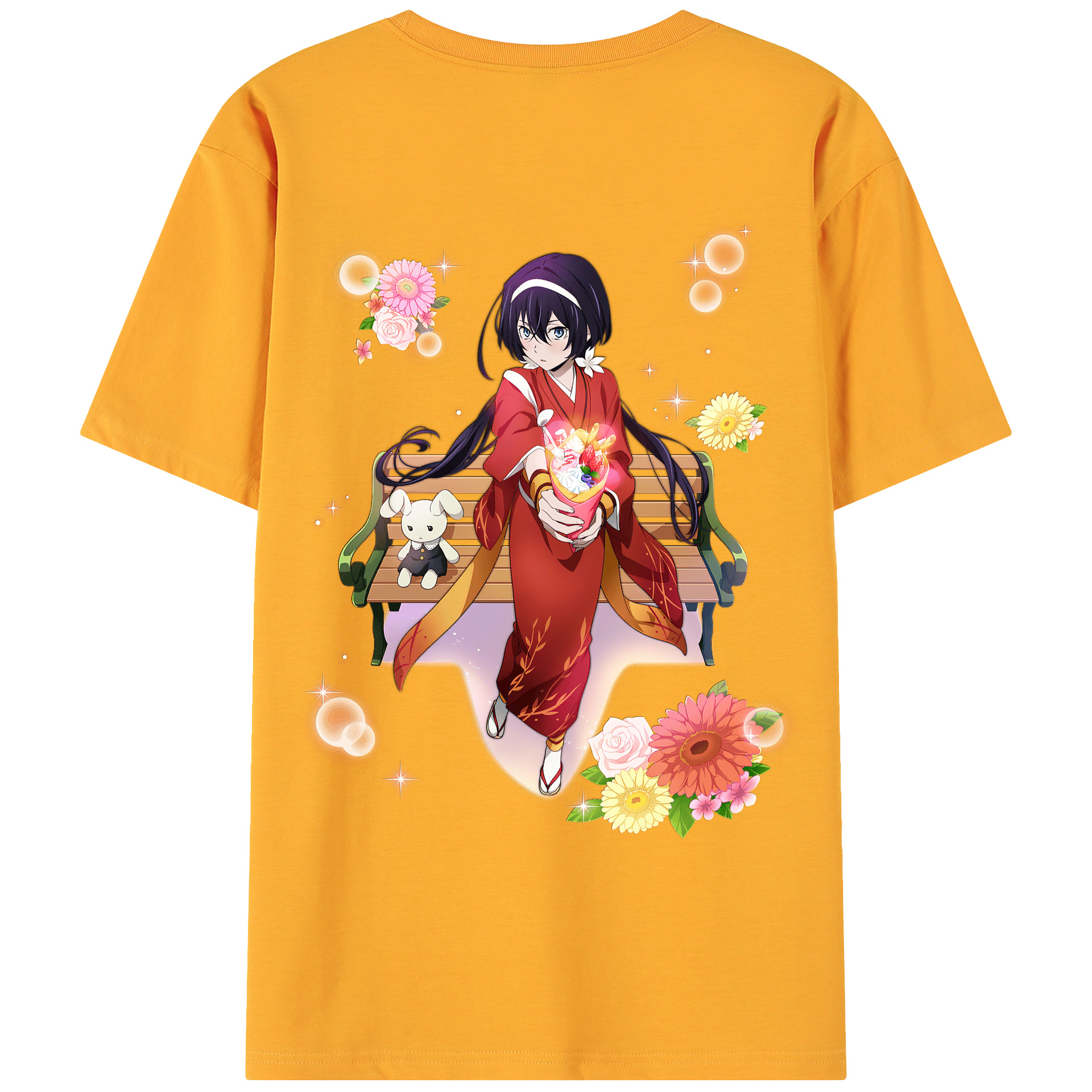 （画像用） 文豪ストレイドッグス Bungo Stray Dogs 綿100％ メンズ半袖Tシャツ（バックプリント） 通気性