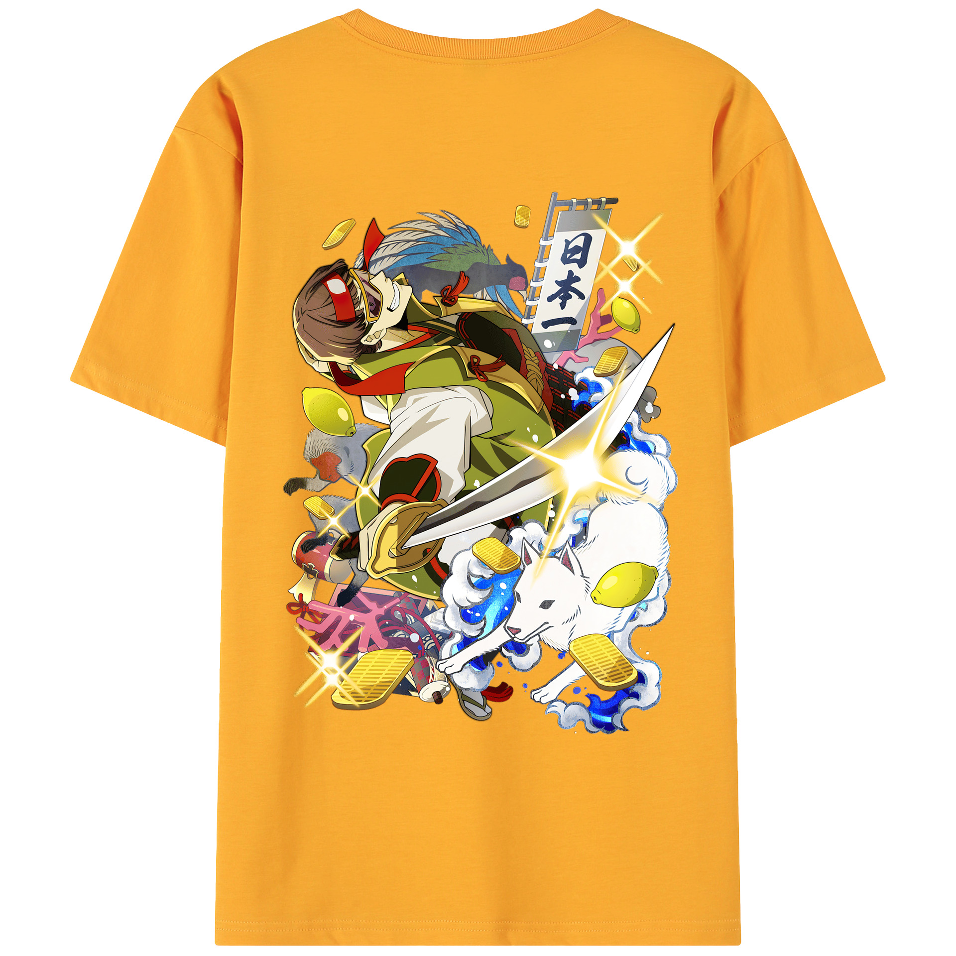 （画像用） 文豪ストレイドッグス Bungo Stray Dogs 綿100％ メンズ半袖Tシャツ（バックプリント） 通気性