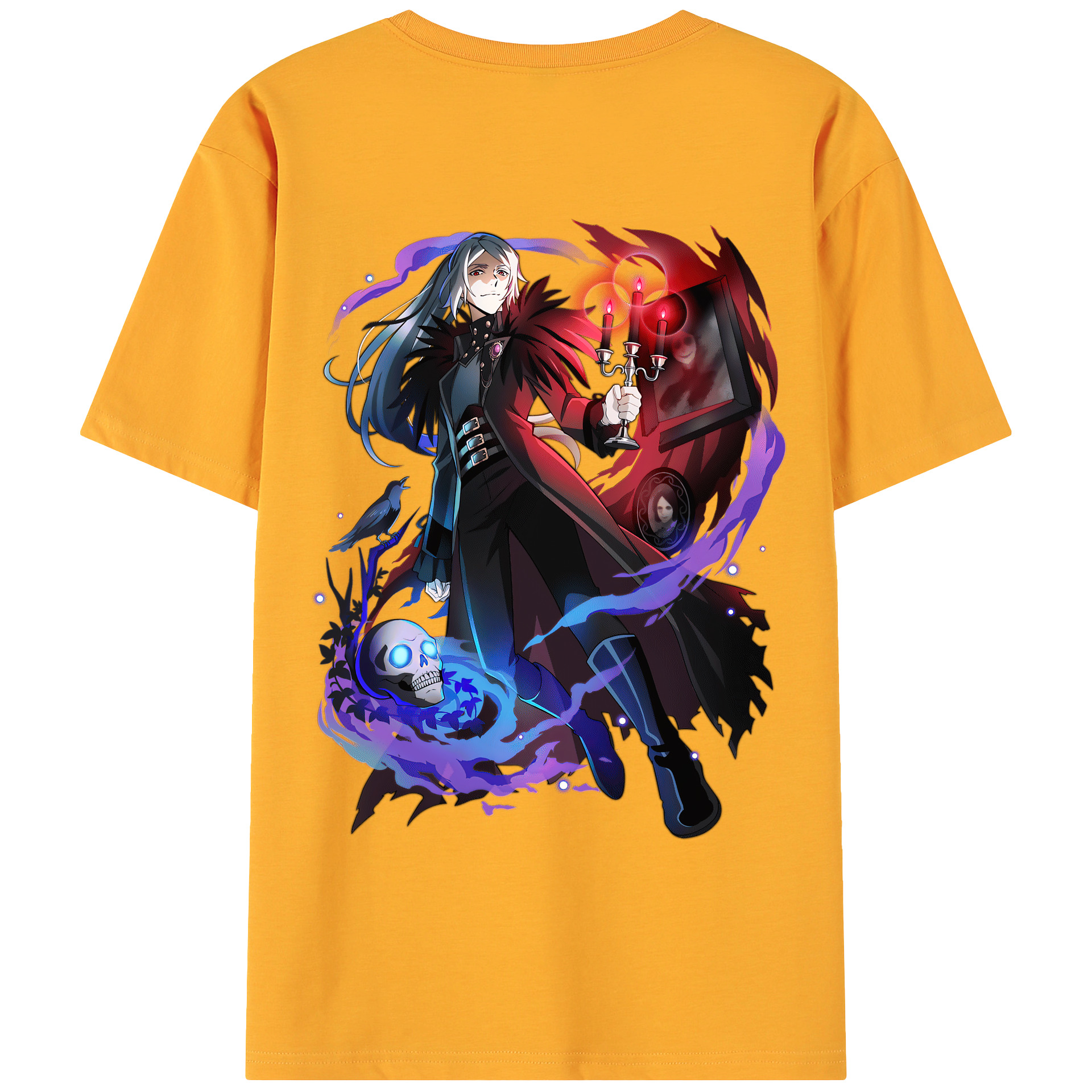 （画像用） 文豪ストレイドッグス Bungo Stray Dogs 綿100％ メンズ半袖Tシャツ（バックプリント） 通気性