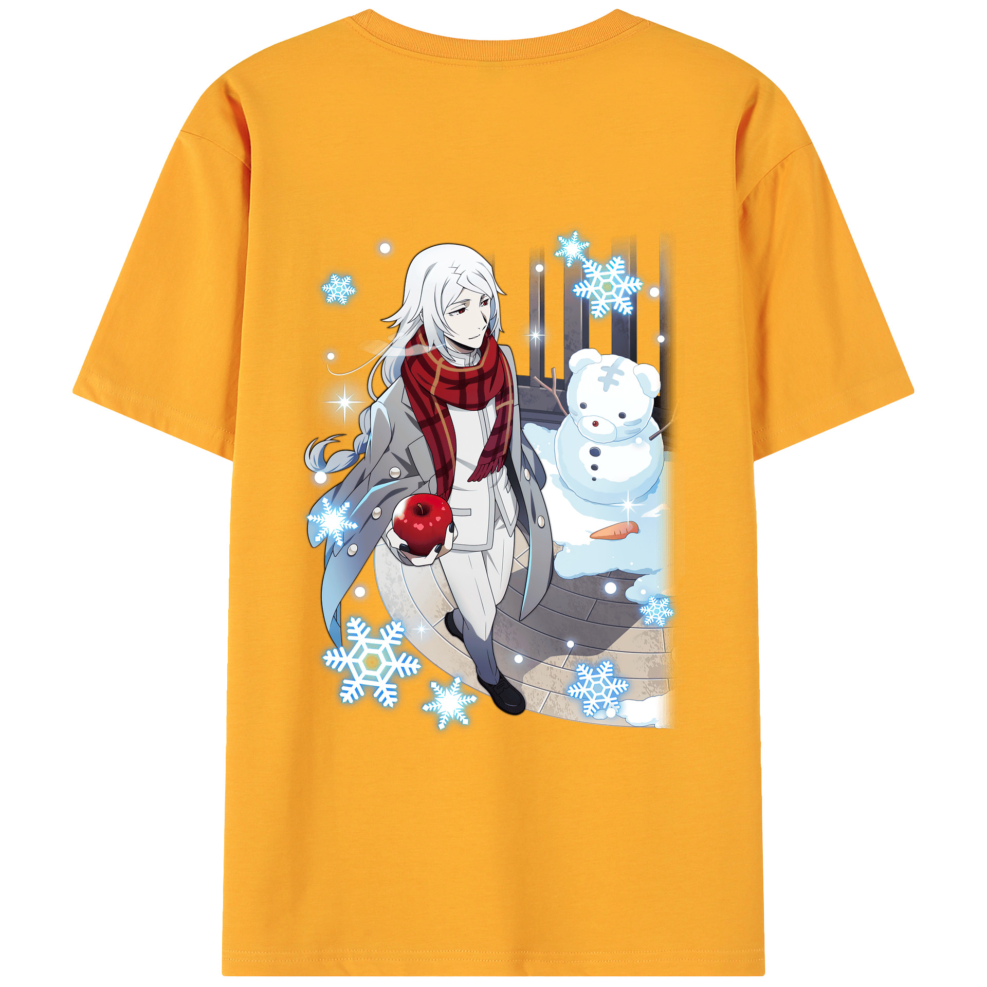 （画像用） 文豪ストレイドッグス Bungo Stray Dogs 綿100％ メンズ半袖Tシャツ（バックプリント） 通気性