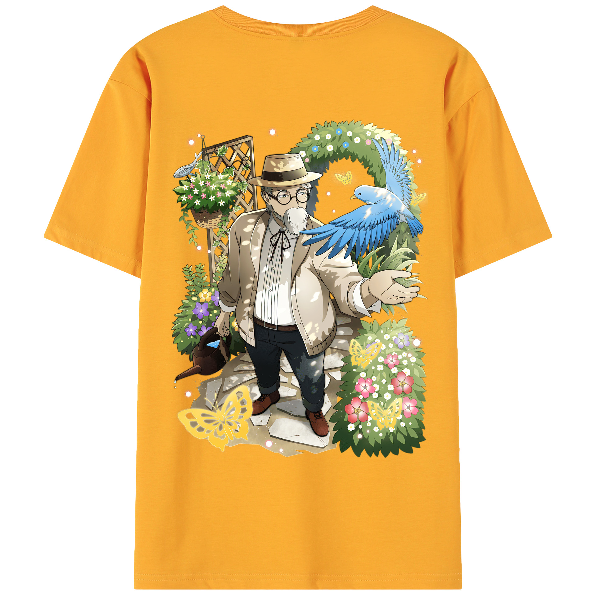 （画像用） 文豪ストレイドッグス Bungo Stray Dogs 綿100％ メンズ半袖Tシャツ（バックプリント） 通気性
