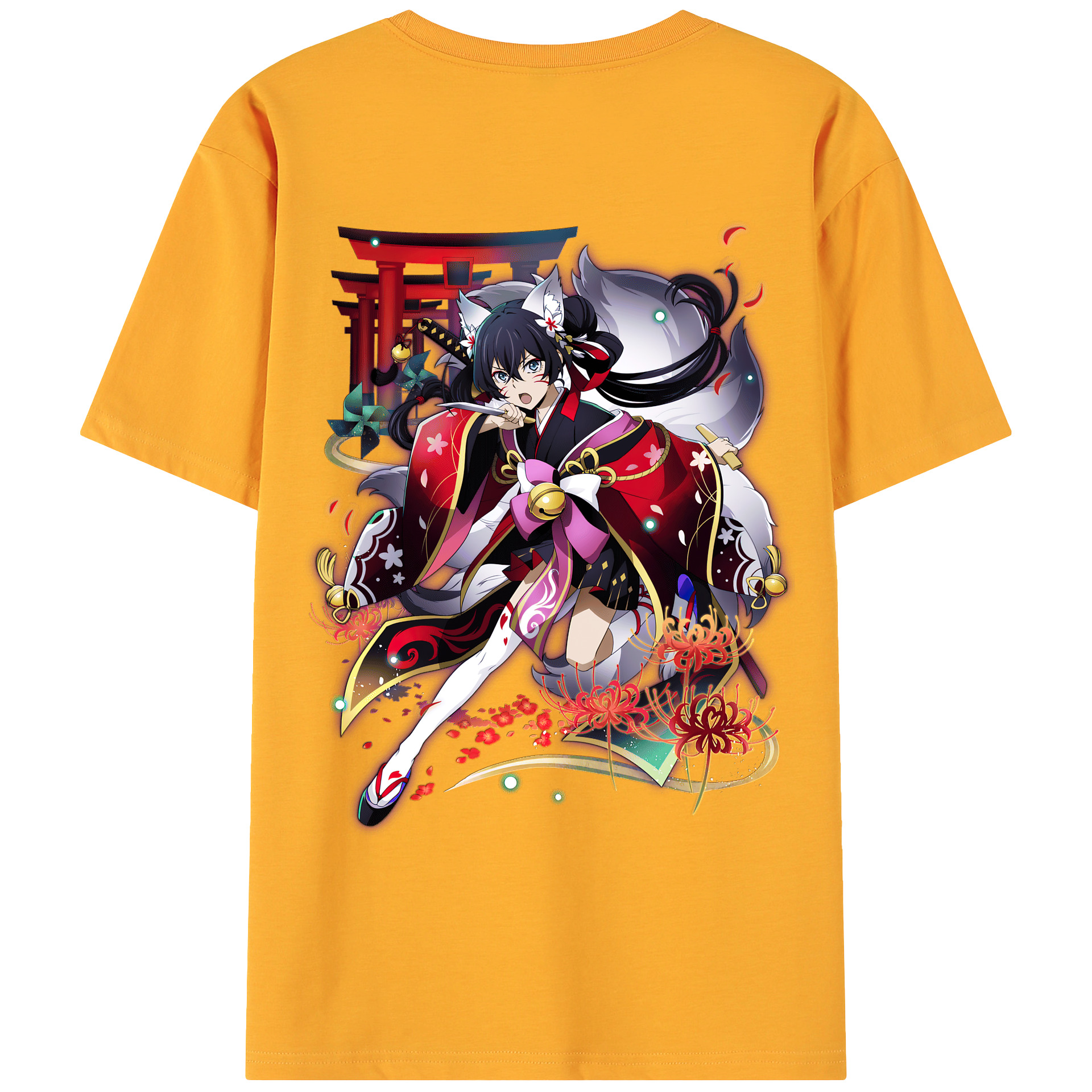 （画像用） 文豪ストレイドッグス Bungo Stray Dogs 綿100％ メンズ半袖Tシャツ（バックプリント） 通気性