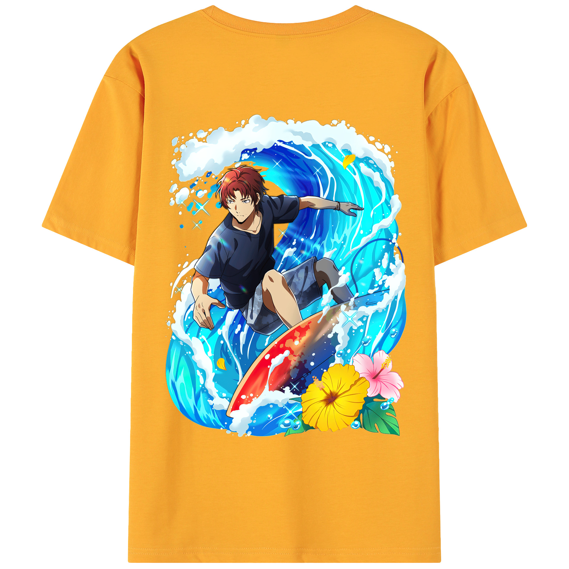 （画像用） 文豪ストレイドッグス Bungo Stray Dogs 綿100％ メンズ半袖Tシャツ（バックプリント） 通気性