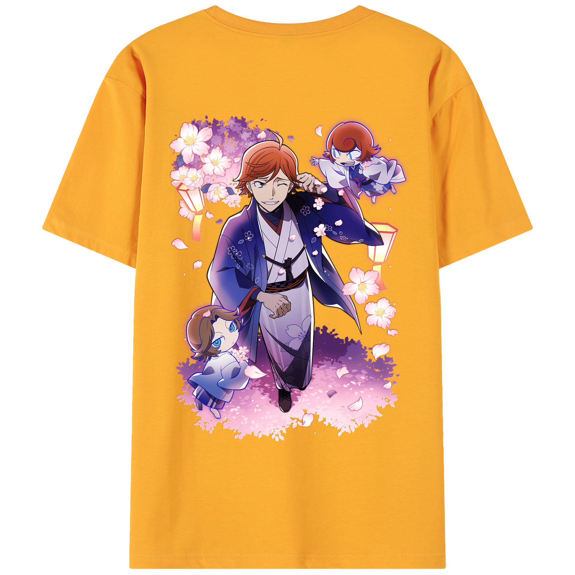 （画像用） 文豪ストレイドッグス Bungo Stray Dogs 綿100％ メンズ半袖Tシャツ（バックプリント） 通気性