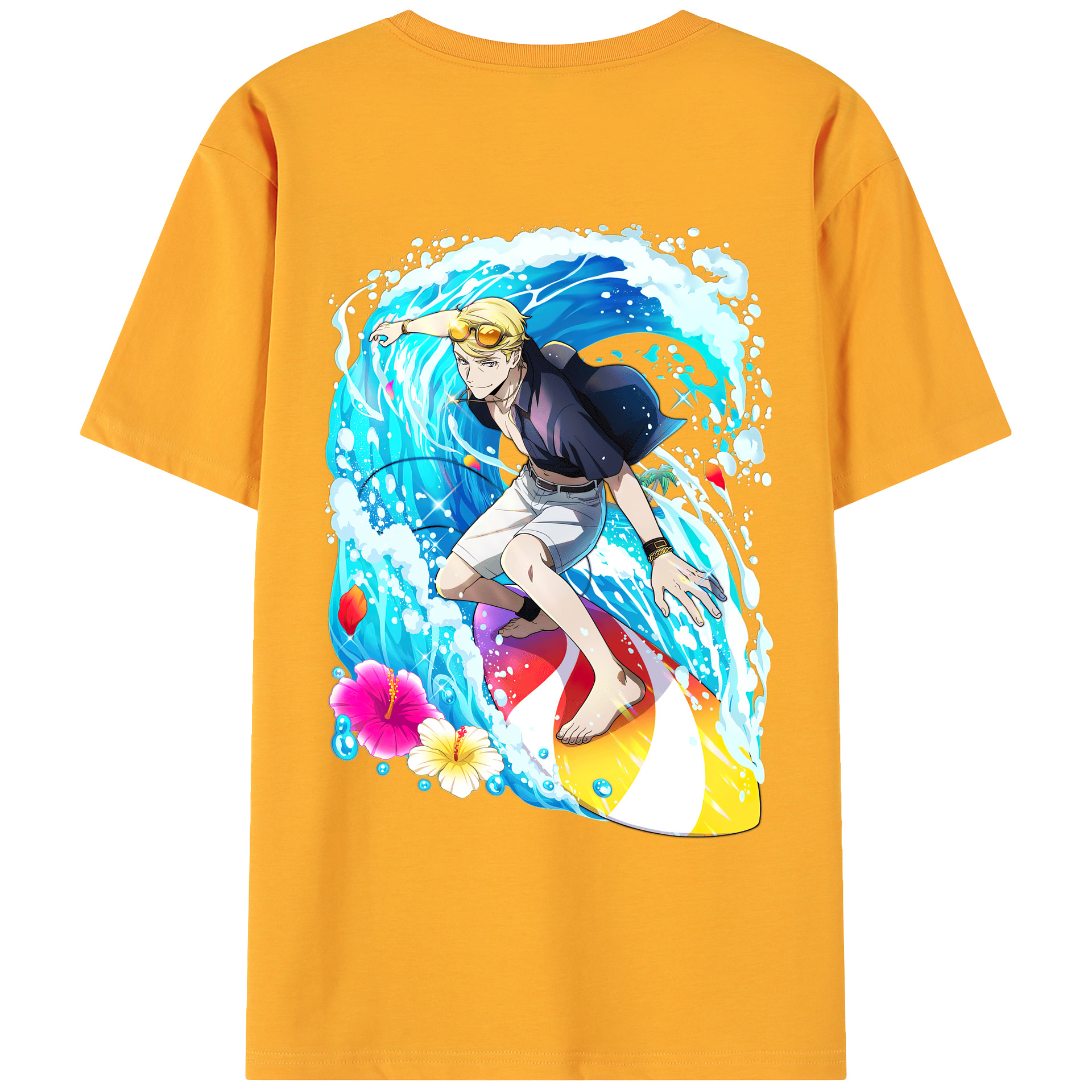 （画像用） 文豪ストレイドッグス Bungo Stray Dogs 綿100％ メンズ半袖Tシャツ（バックプリント） 通気性