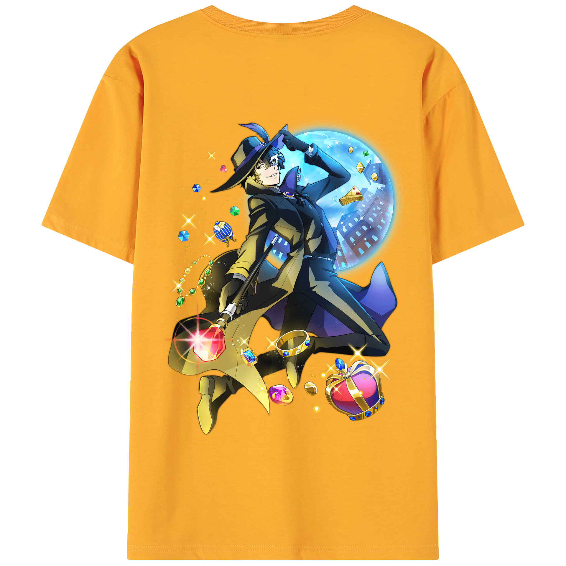 （画像用） 文豪ストレイドッグス Bungo Stray Dogs 綿100％ メンズ半袖Tシャツ（バックプリント） 通気性