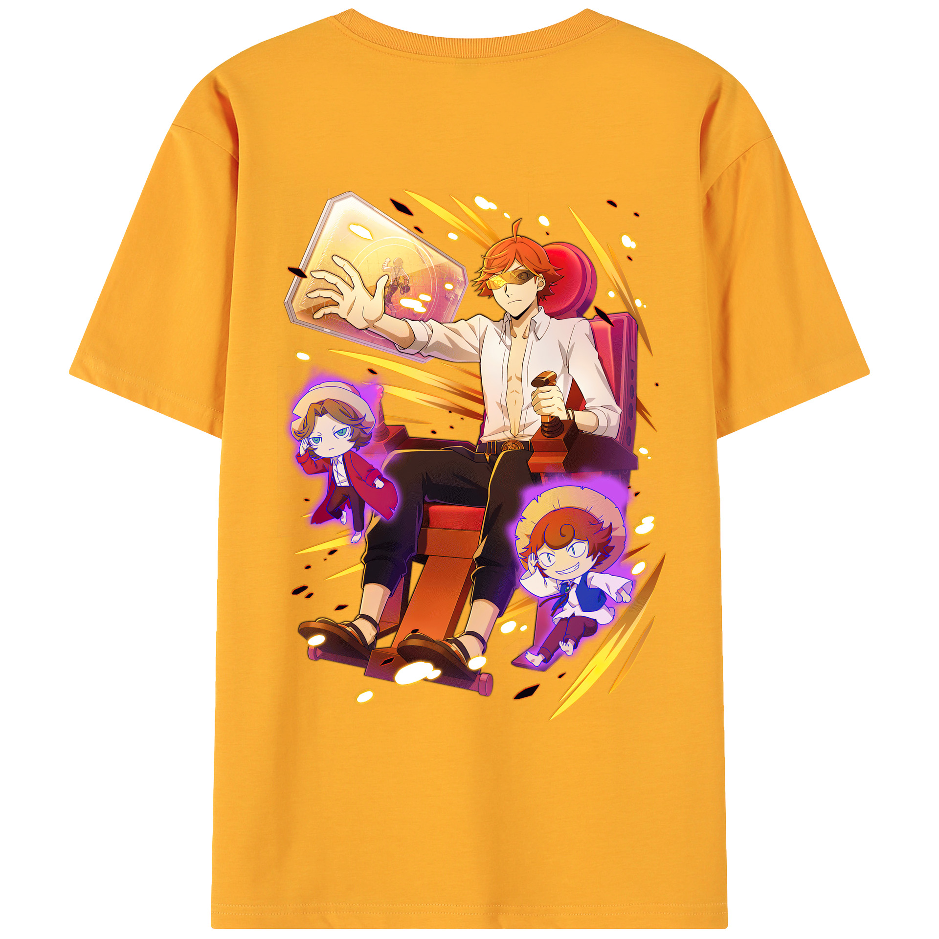 （画像用） 文豪ストレイドッグス Bungo Stray Dogs 綿100％ メンズ半袖Tシャツ（バックプリント） 通気性