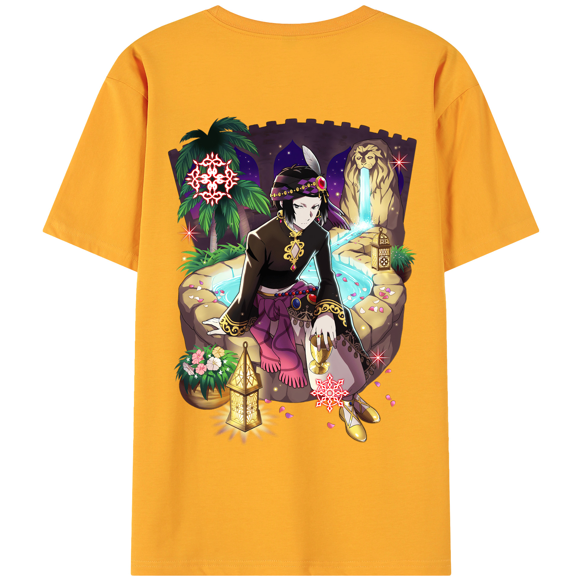 （画像用） 文豪ストレイドッグス Bungo Stray Dogs 綿100％ メンズ半袖Tシャツ（バックプリント） 通気性