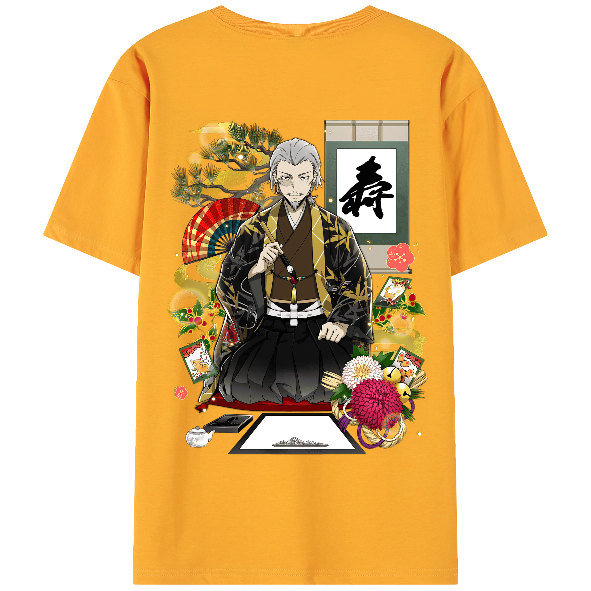 （画像用） 文豪ストレイドッグス Bungo Stray Dogs 綿100％ メンズ半袖Tシャツ（バックプリント） 通気性