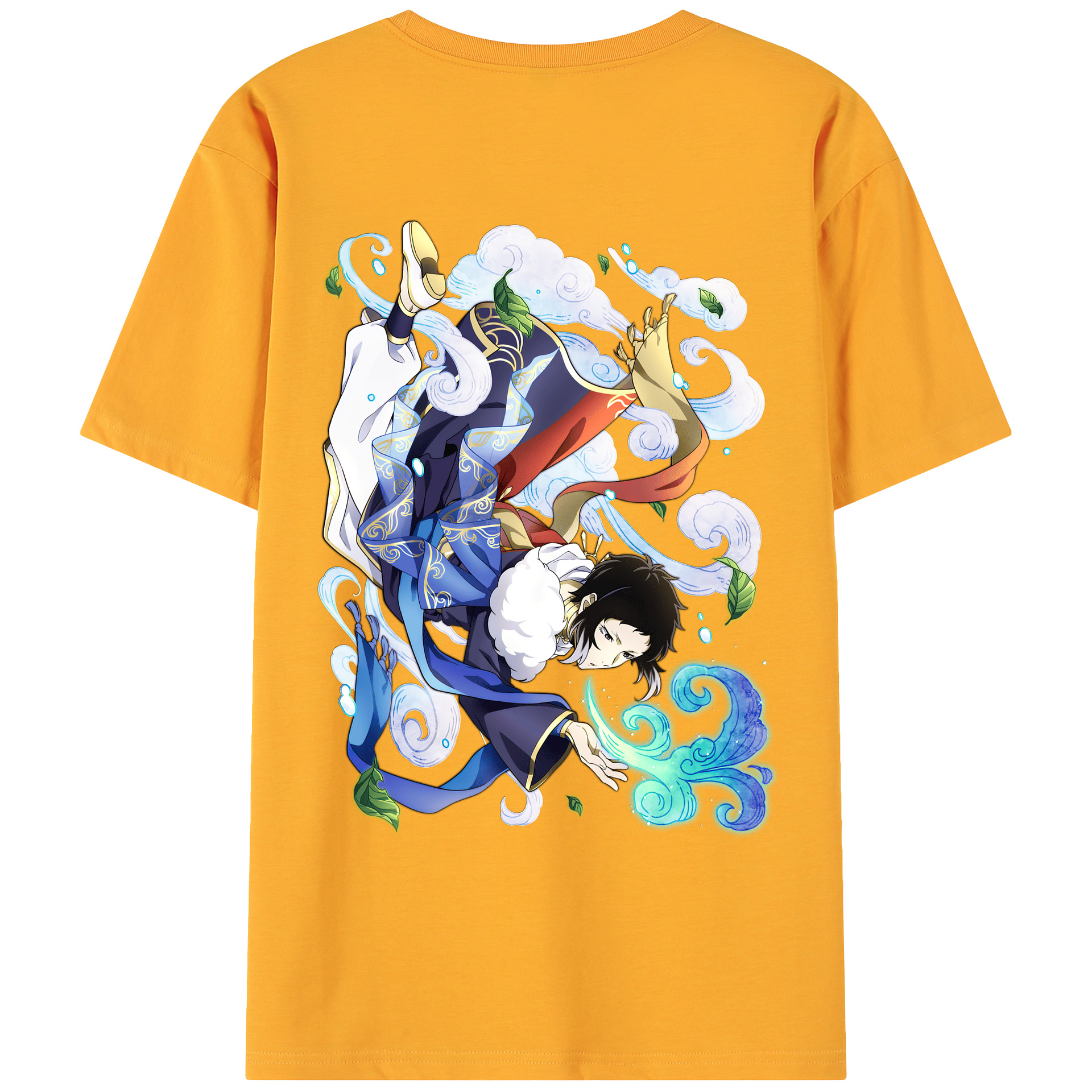 （画像用） 文豪ストレイドッグス Bungo Stray Dogs 綿100％ メンズ半袖Tシャツ（バックプリント） 通気性