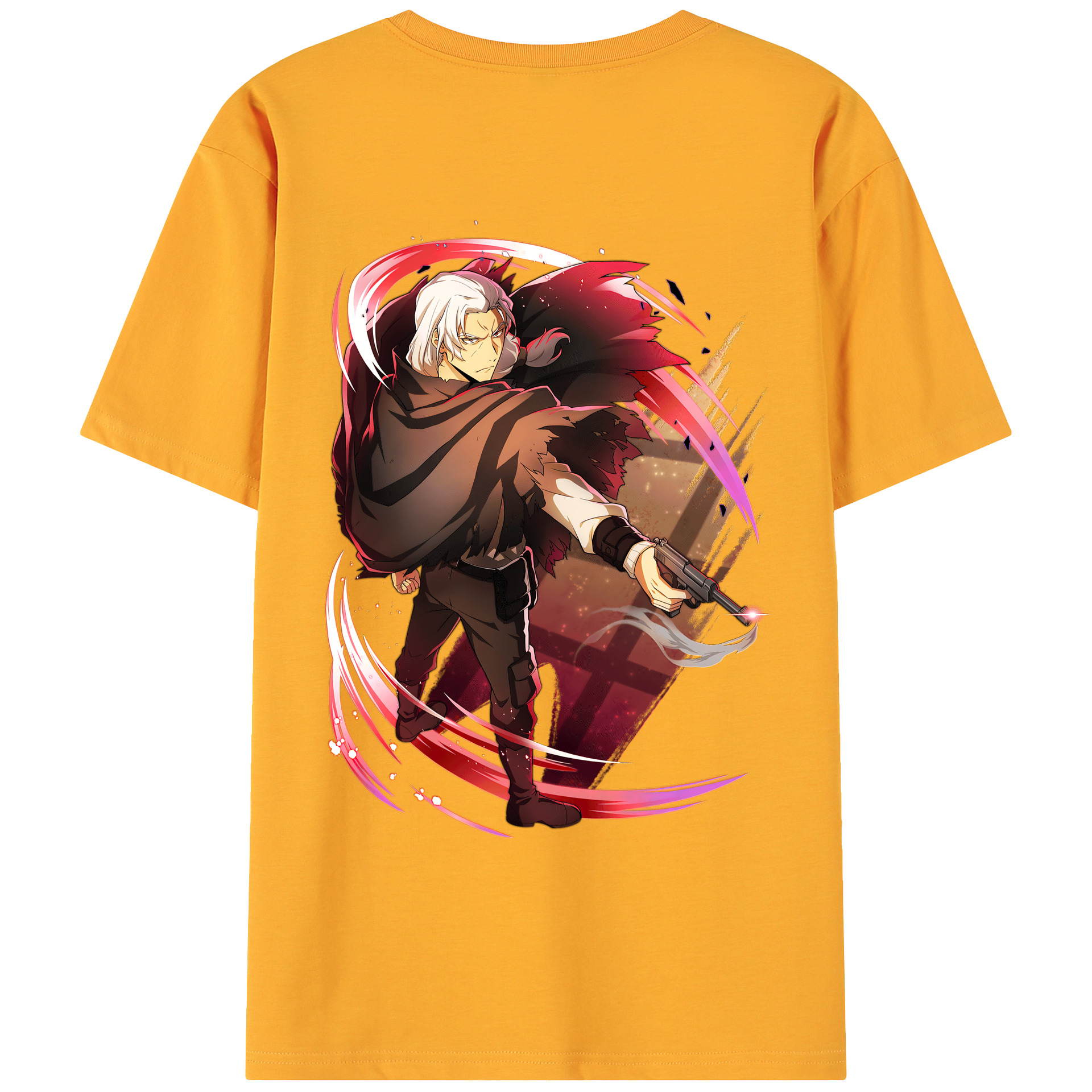 （画像用） 文豪ストレイドッグス Bungo Stray Dogs 綿100％ メンズ半袖Tシャツ（バックプリント） 通気性