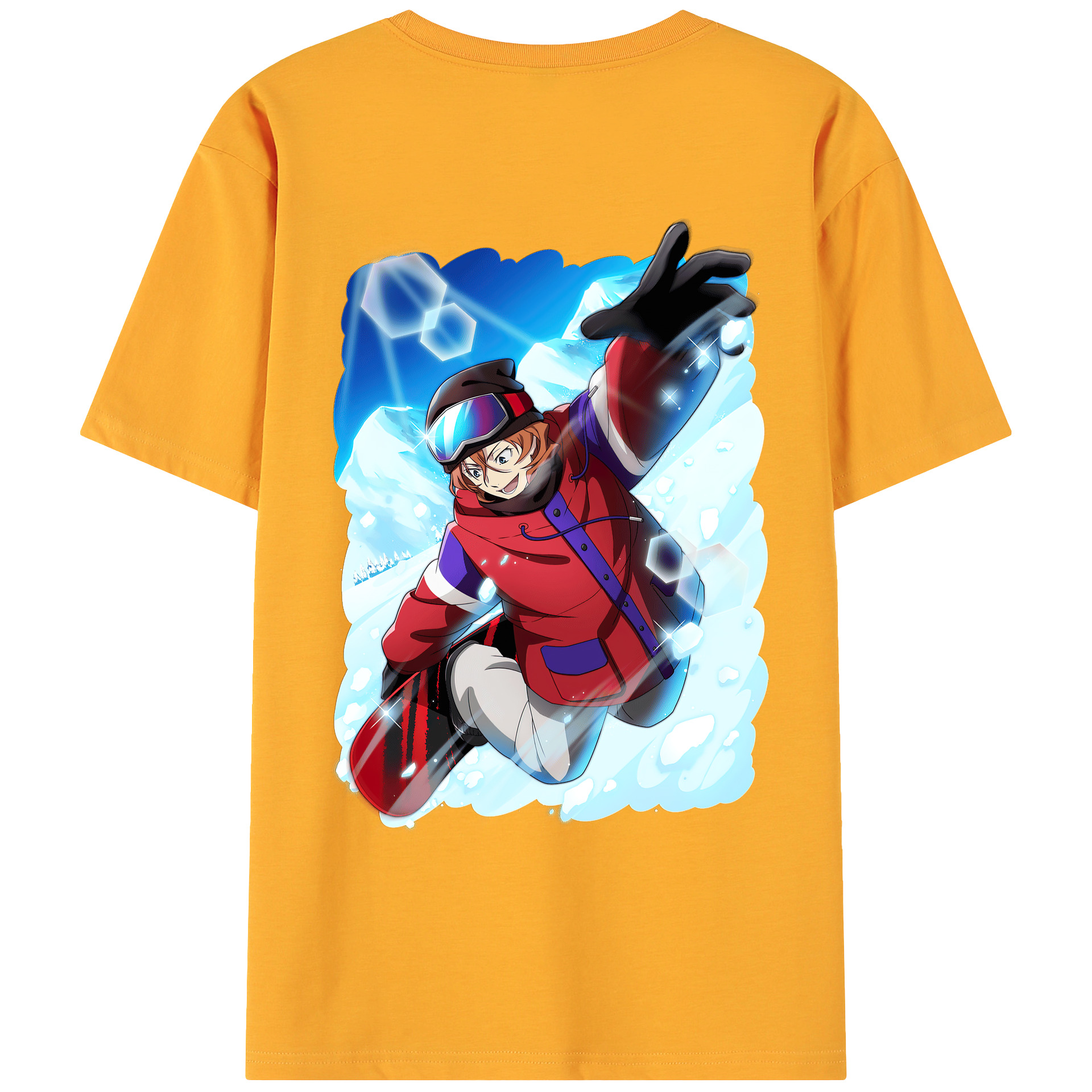 （画像用） 文豪ストレイドッグス Bungo Stray Dogs 綿100％ メンズ半袖Tシャツ（バックプリント） 通気性