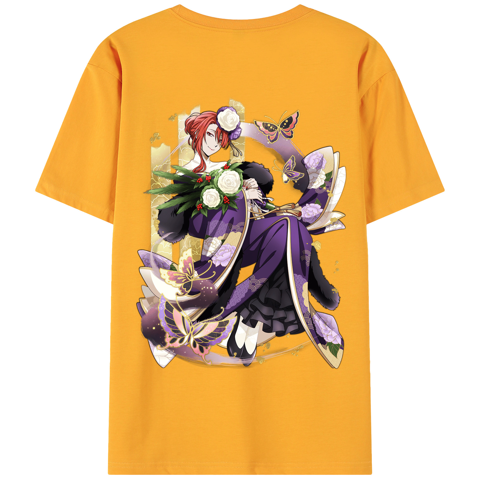 （画像用） 文豪ストレイドッグス Bungo Stray Dogs 綿100％ メンズ半袖Tシャツ（バックプリント） 通気性