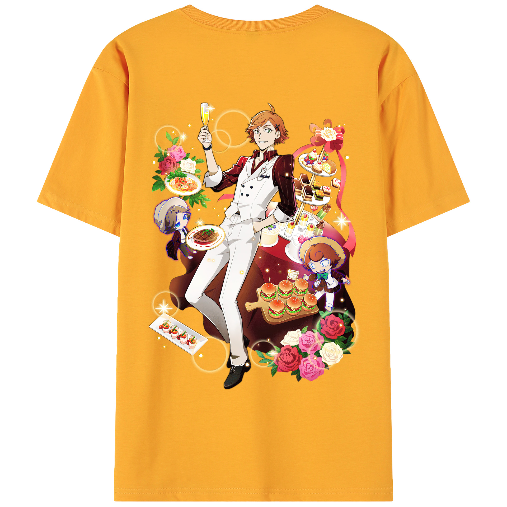 （画像用） 文豪ストレイドッグス Bungo Stray Dogs 綿100％ メンズ半袖Tシャツ（バックプリント） 通気性