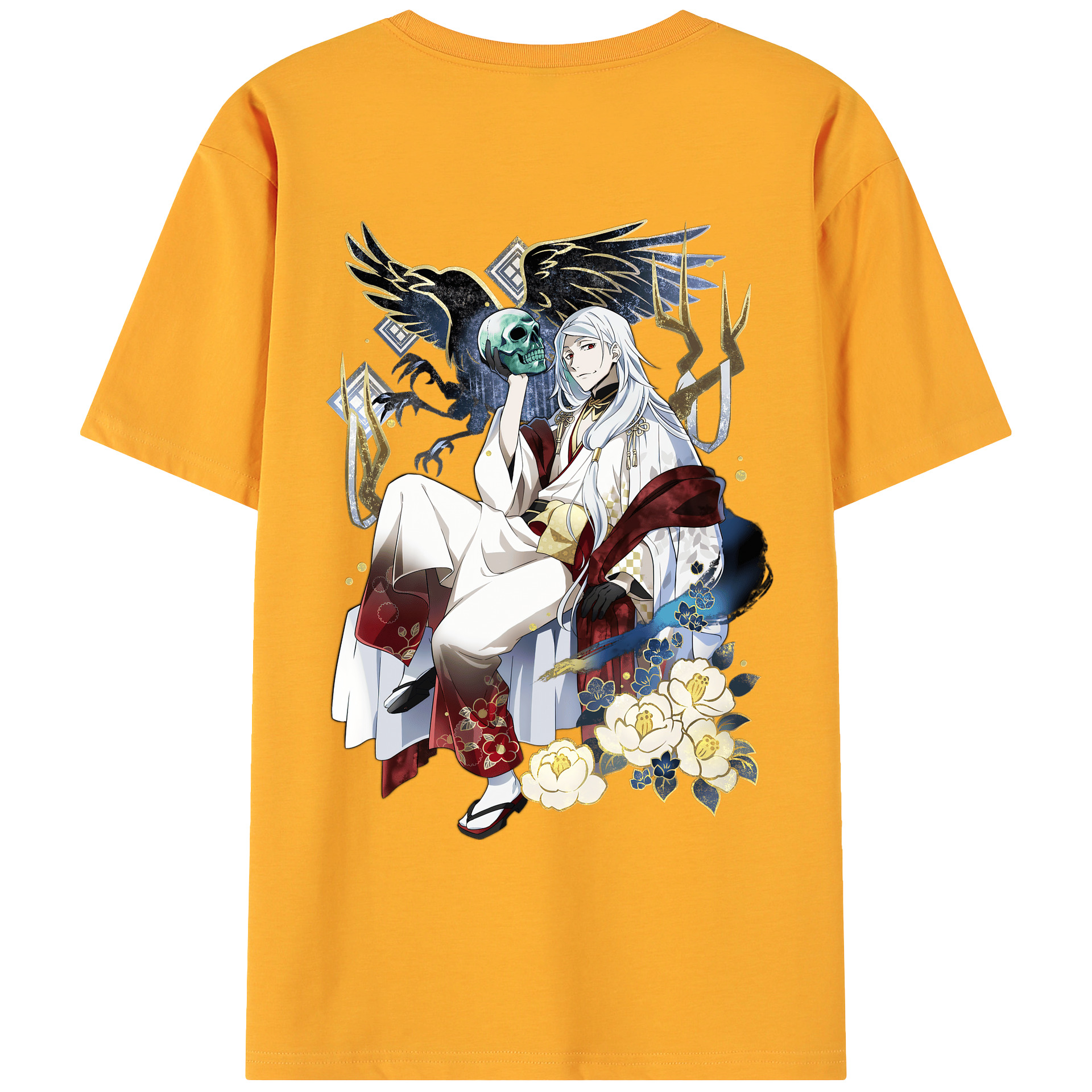 （画像用） 文豪ストレイドッグス Bungo Stray Dogs 綿100％ メンズ半袖Tシャツ（バックプリント） 通気性