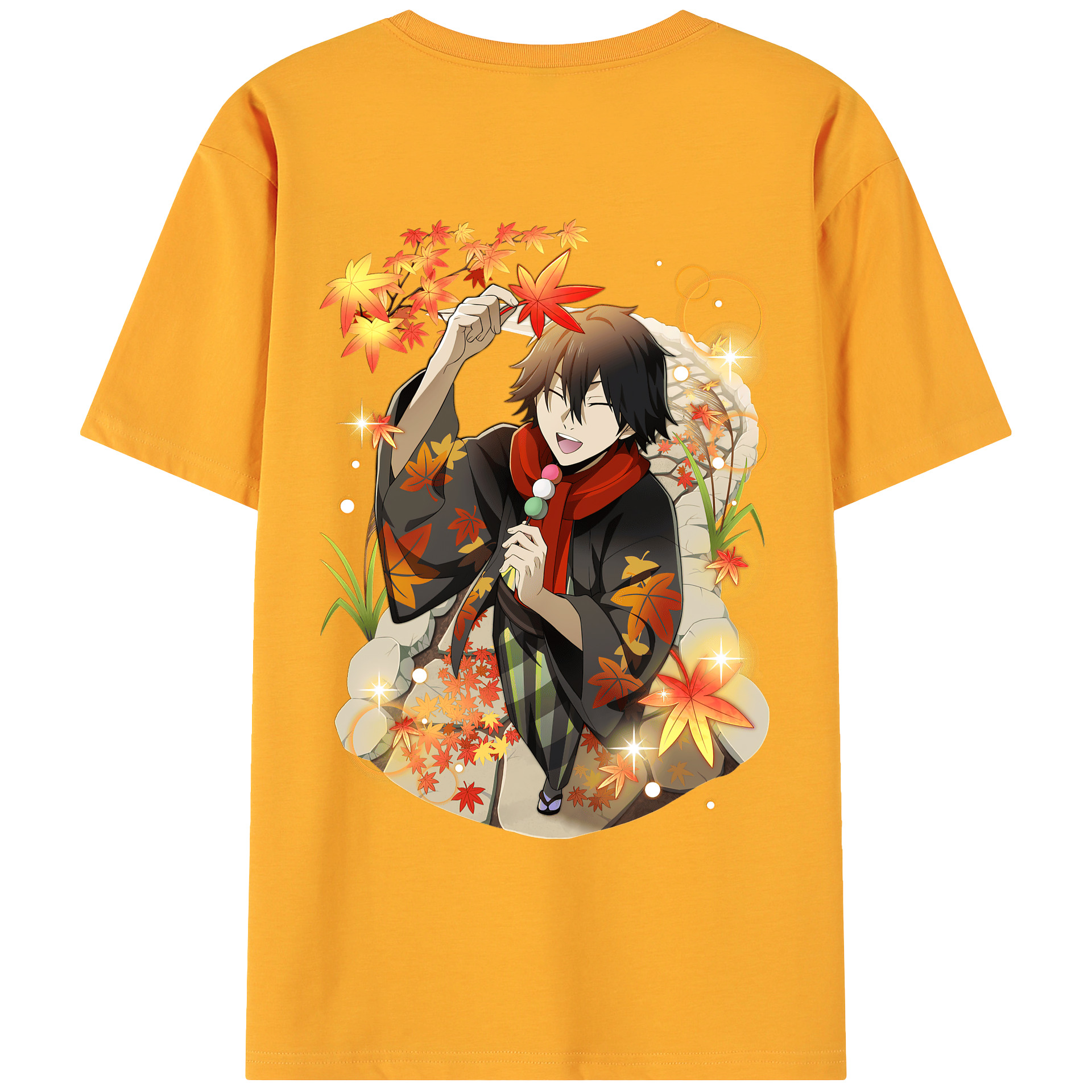 （画像用） 文豪ストレイドッグス Bungo Stray Dogs 綿100％ メンズ半袖Tシャツ（バックプリント） 通気性