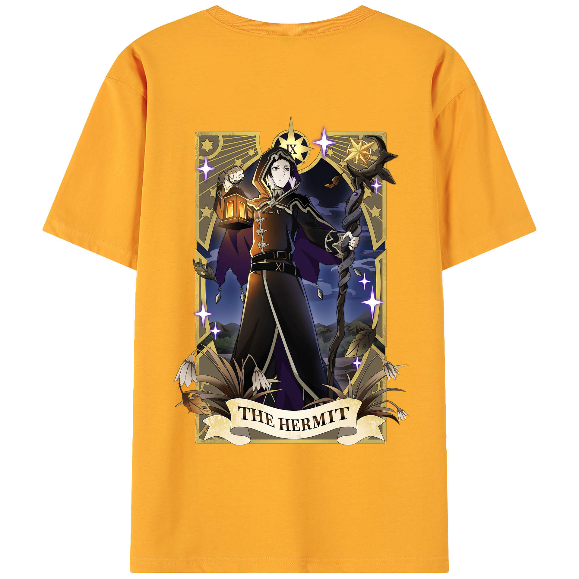 （画像用） 文豪ストレイドッグス Bungo Stray Dogs 綿100％ メンズ半袖Tシャツ（バックプリント） 通気性