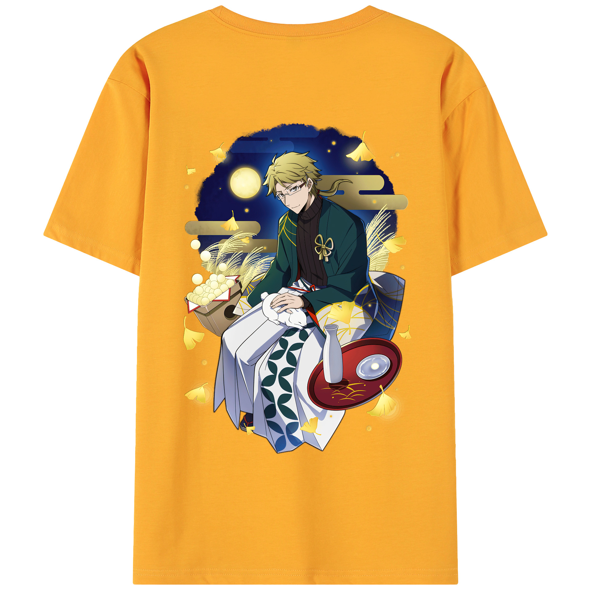 （画像用） 文豪ストレイドッグス Bungo Stray Dogs 綿100％ メンズ半袖Tシャツ（バックプリント） 通気性