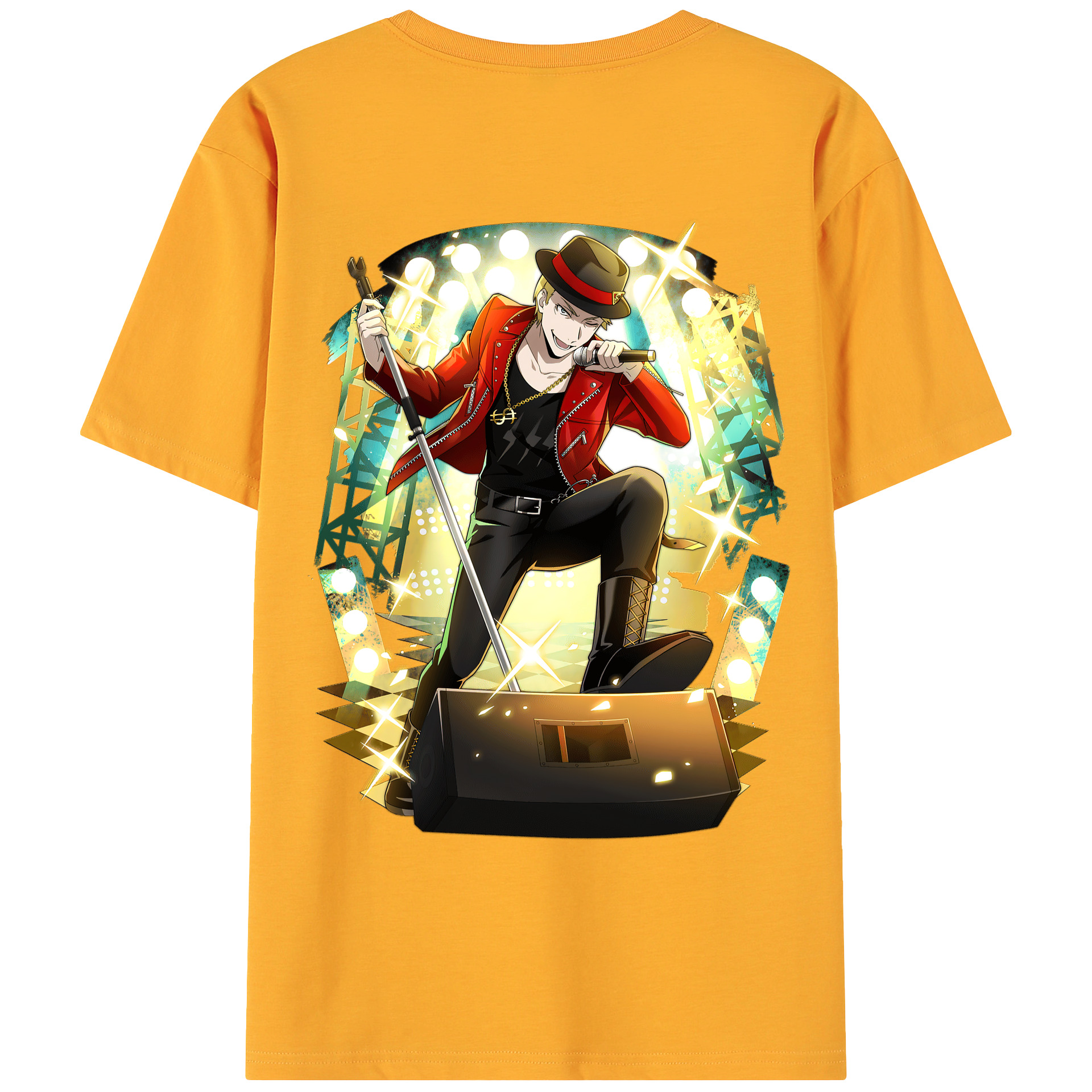 （画像用） 文豪ストレイドッグス Bungo Stray Dogs 綿100％ メンズ半袖Tシャツ（バックプリント） 通気性