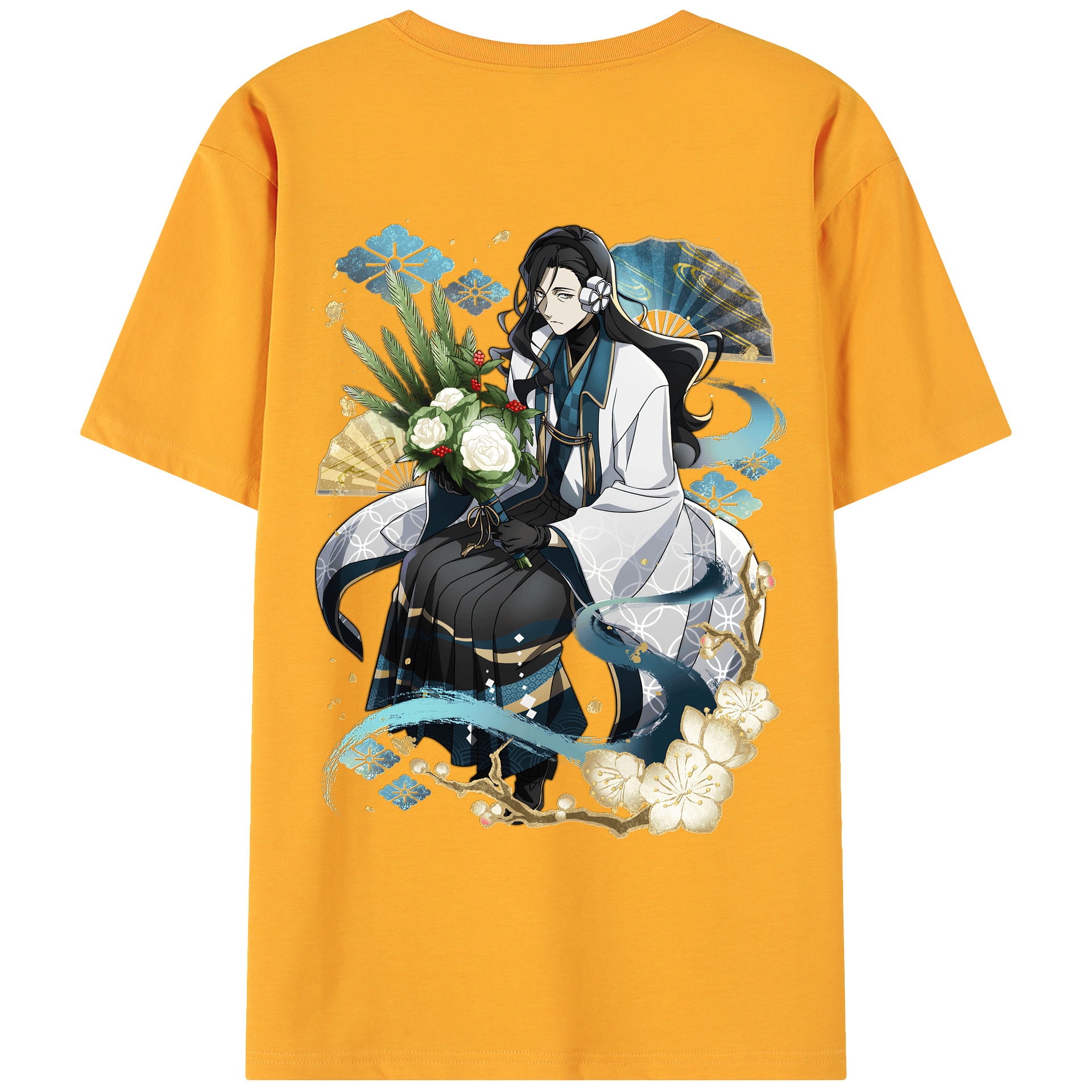 （画像用） 文豪ストレイドッグス Bungo Stray Dogs 綿100％ メンズ半袖Tシャツ（バックプリント） 通気性