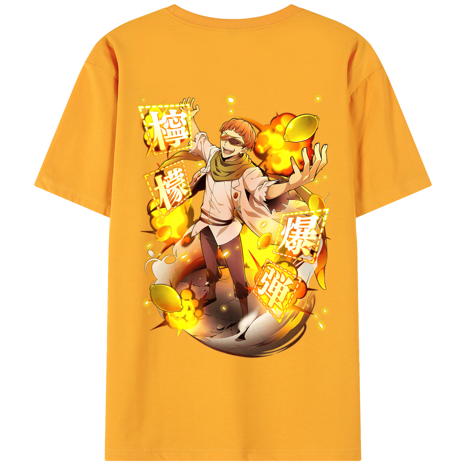 （画像用） 文豪ストレイドッグス Bungo Stray Dogs 綿100％ メンズ半袖Tシャツ（バックプリント） 通気性
