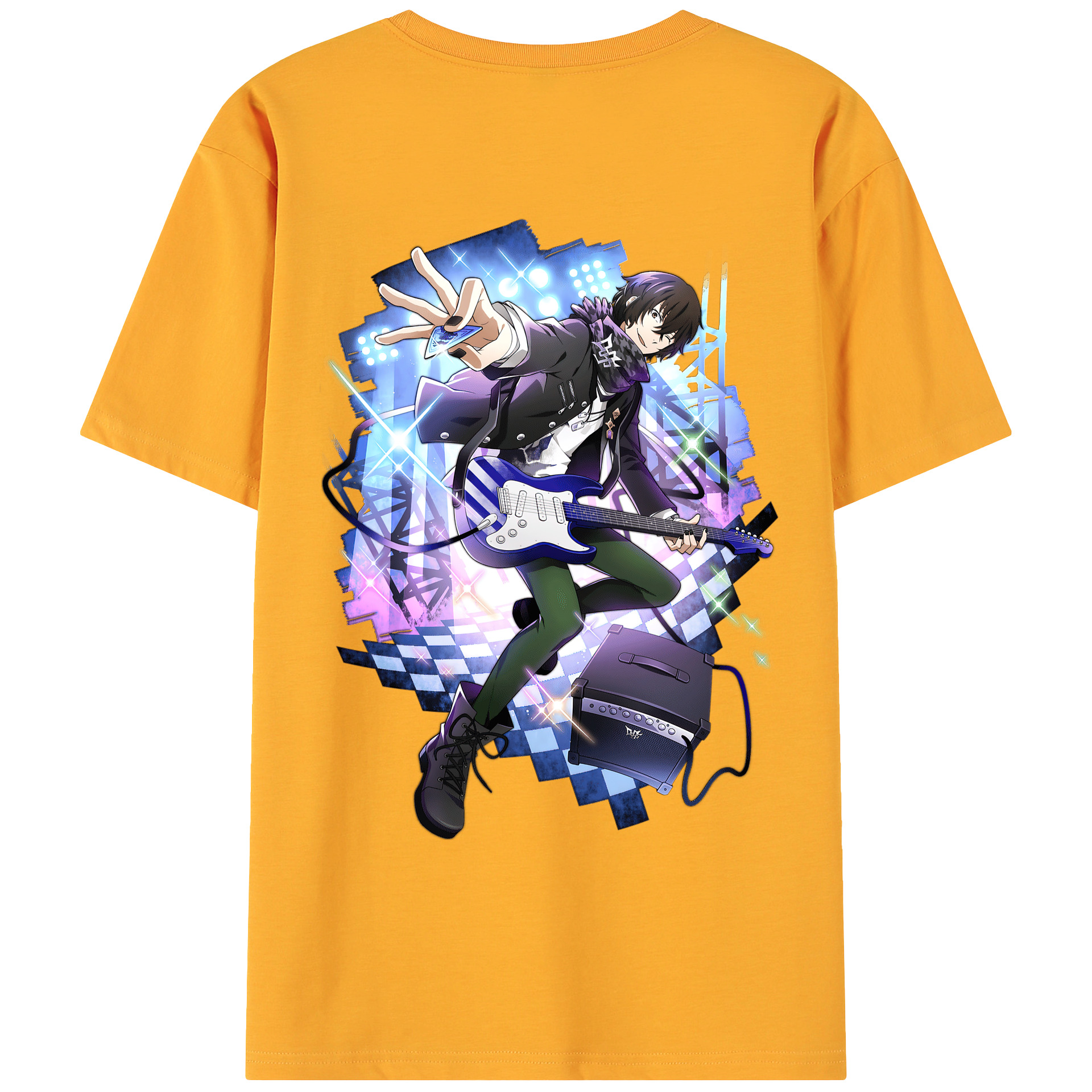 （画像用） 文豪ストレイドッグス Bungo Stray Dogs 綿100％ メンズ半袖Tシャツ（バックプリント） 通気性