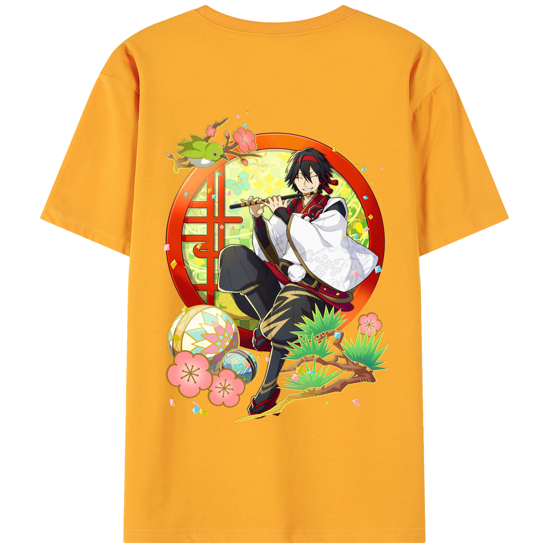 （画像用） 文豪ストレイドッグス Bungo Stray Dogs 綿100％ メンズ半袖Tシャツ（バックプリント） 通気性