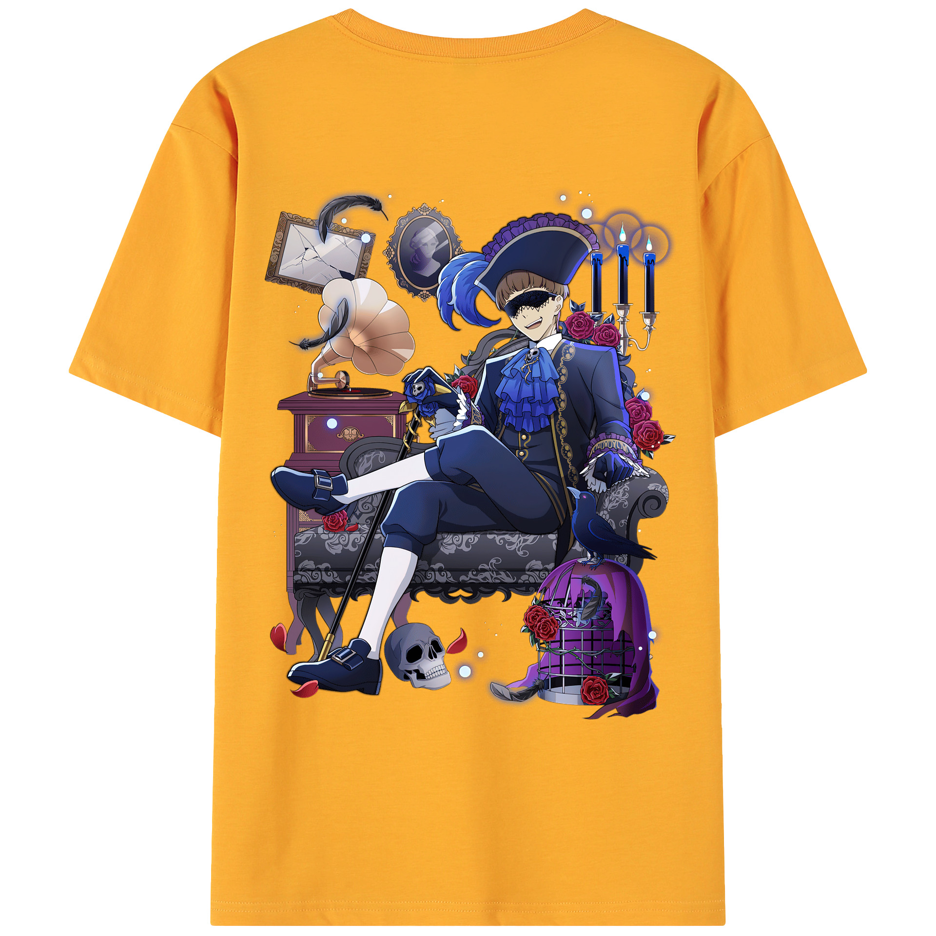 （画像用） 文豪ストレイドッグス Bungo Stray Dogs 綿100％ メンズ半袖Tシャツ（バックプリント） 通気性