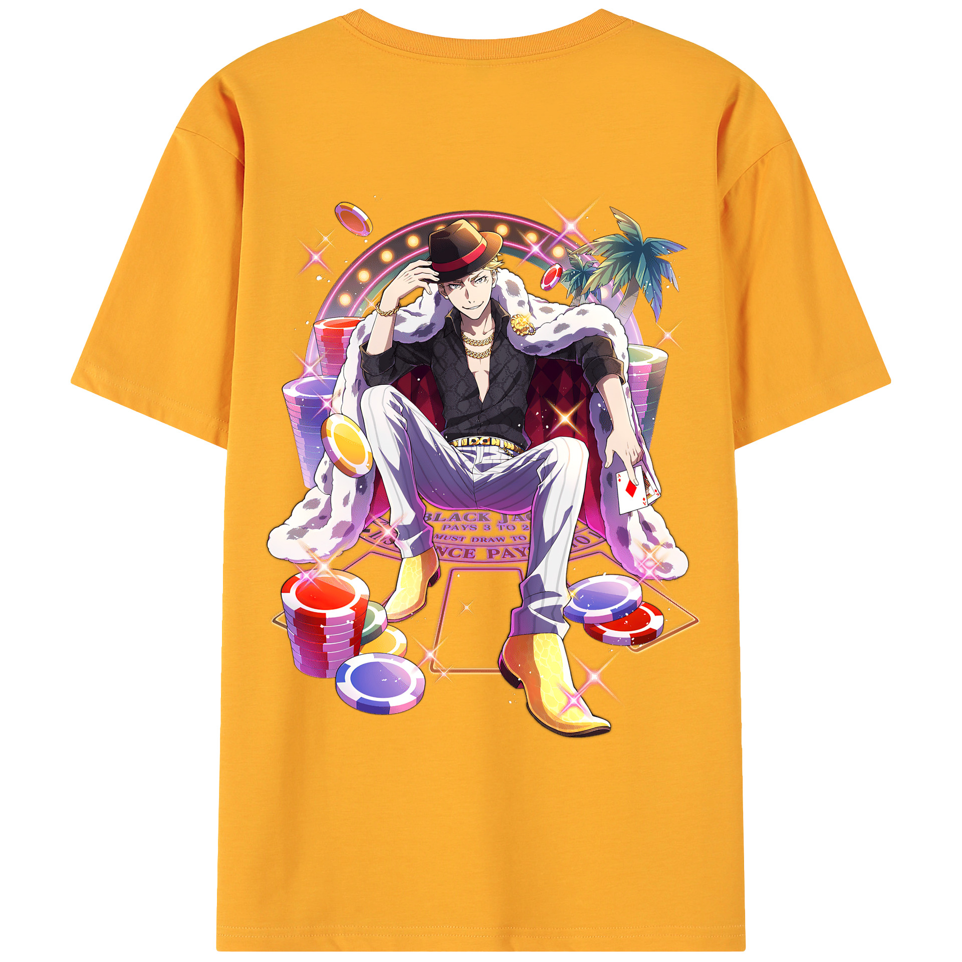 （画像用） 文豪ストレイドッグス Bungo Stray Dogs 綿100％ メンズ半袖Tシャツ（バックプリント） 通気性