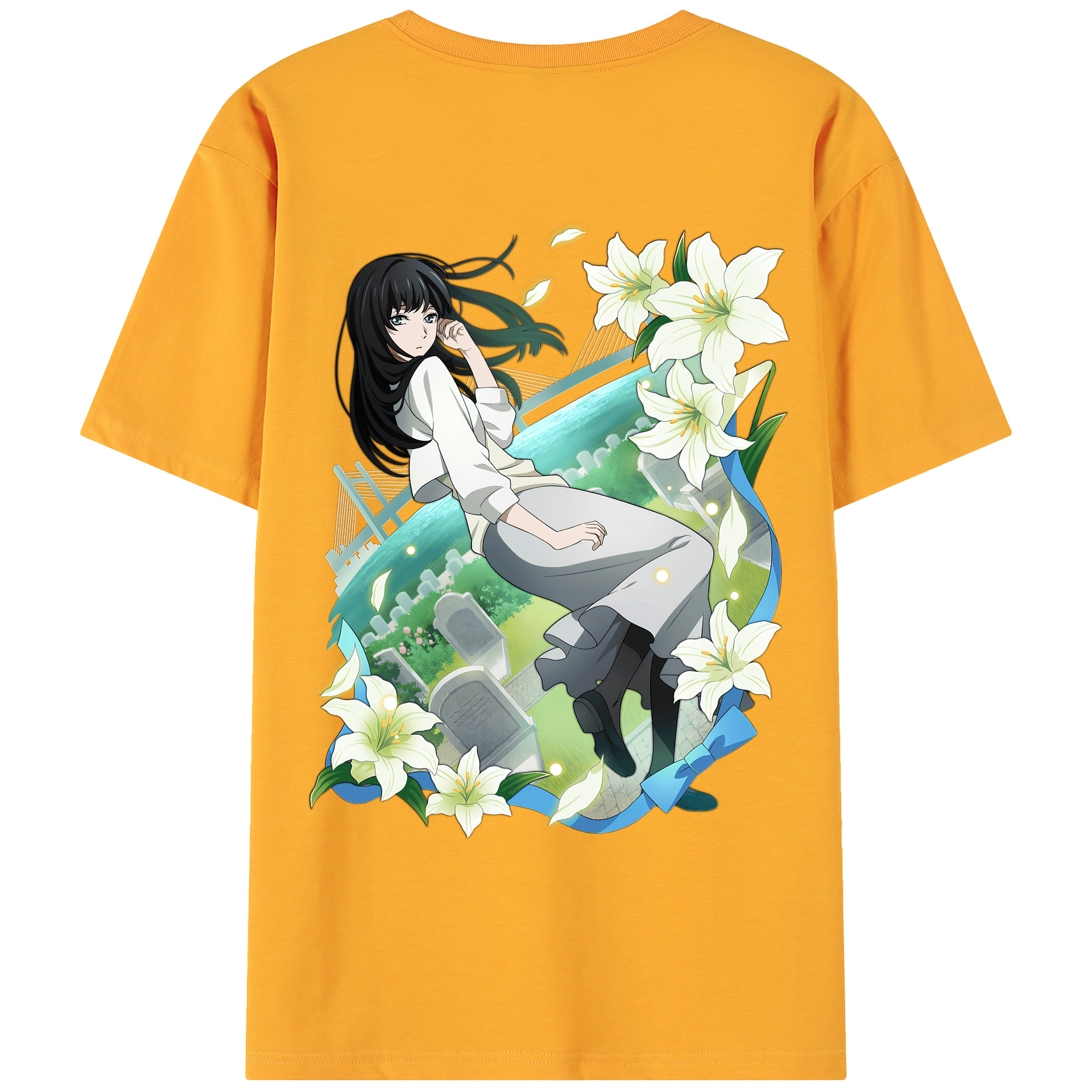 （画像用） 文豪ストレイドッグス Bungo Stray Dogs 綿100％ メンズ半袖Tシャツ（バックプリント） 通気性