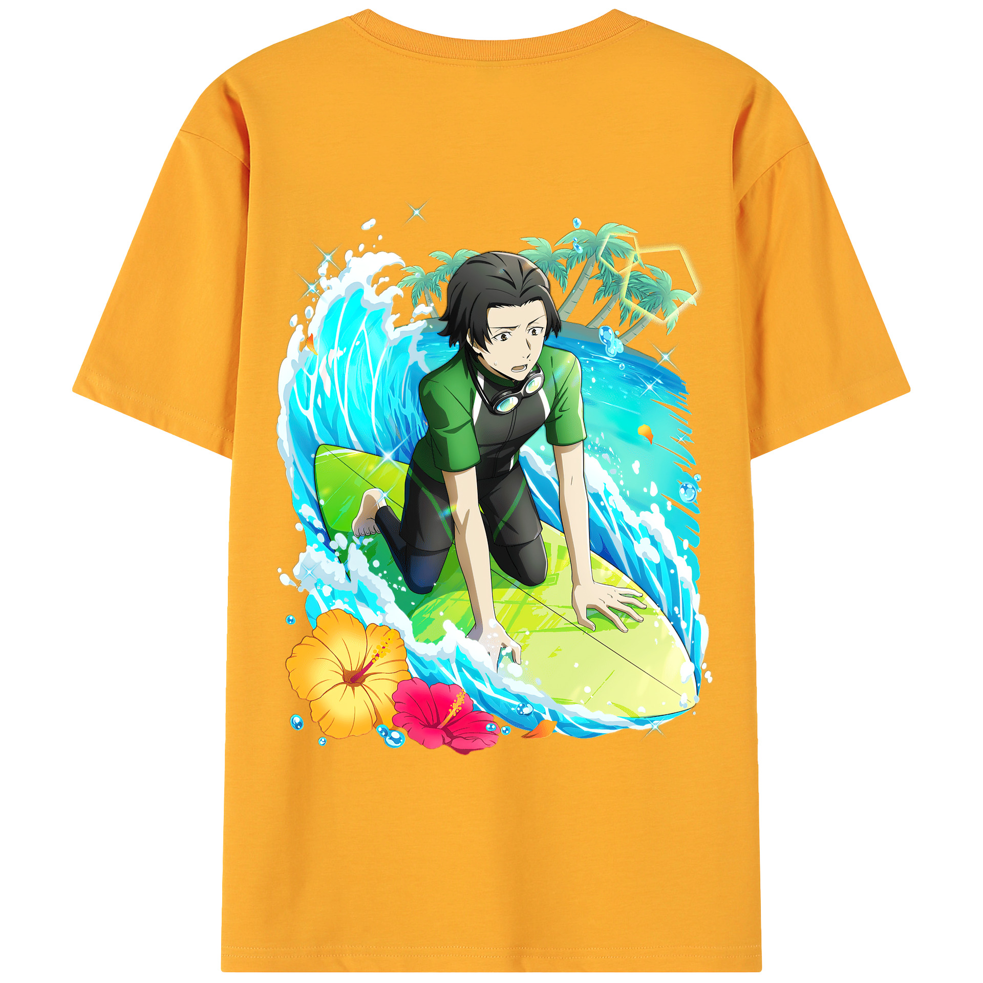 （画像用） 文豪ストレイドッグス Bungo Stray Dogs 綿100％ メンズ半袖Tシャツ（バックプリント） 通気性
