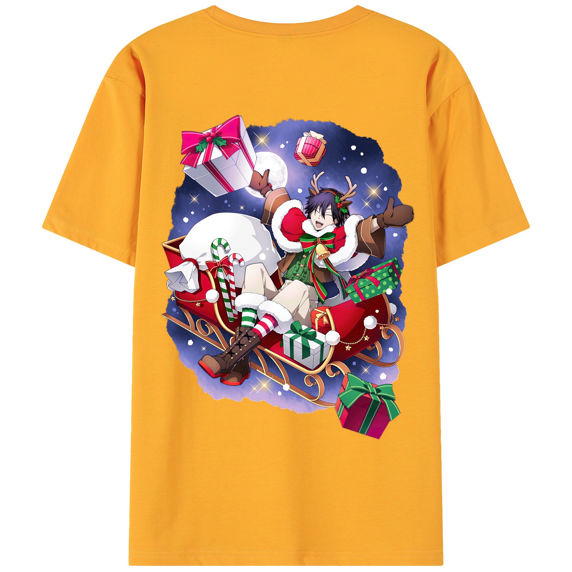 （画像用） 文豪ストレイドッグス Bungo Stray Dogs 綿100％ メンズ半袖Tシャツ（バックプリント） 通気性