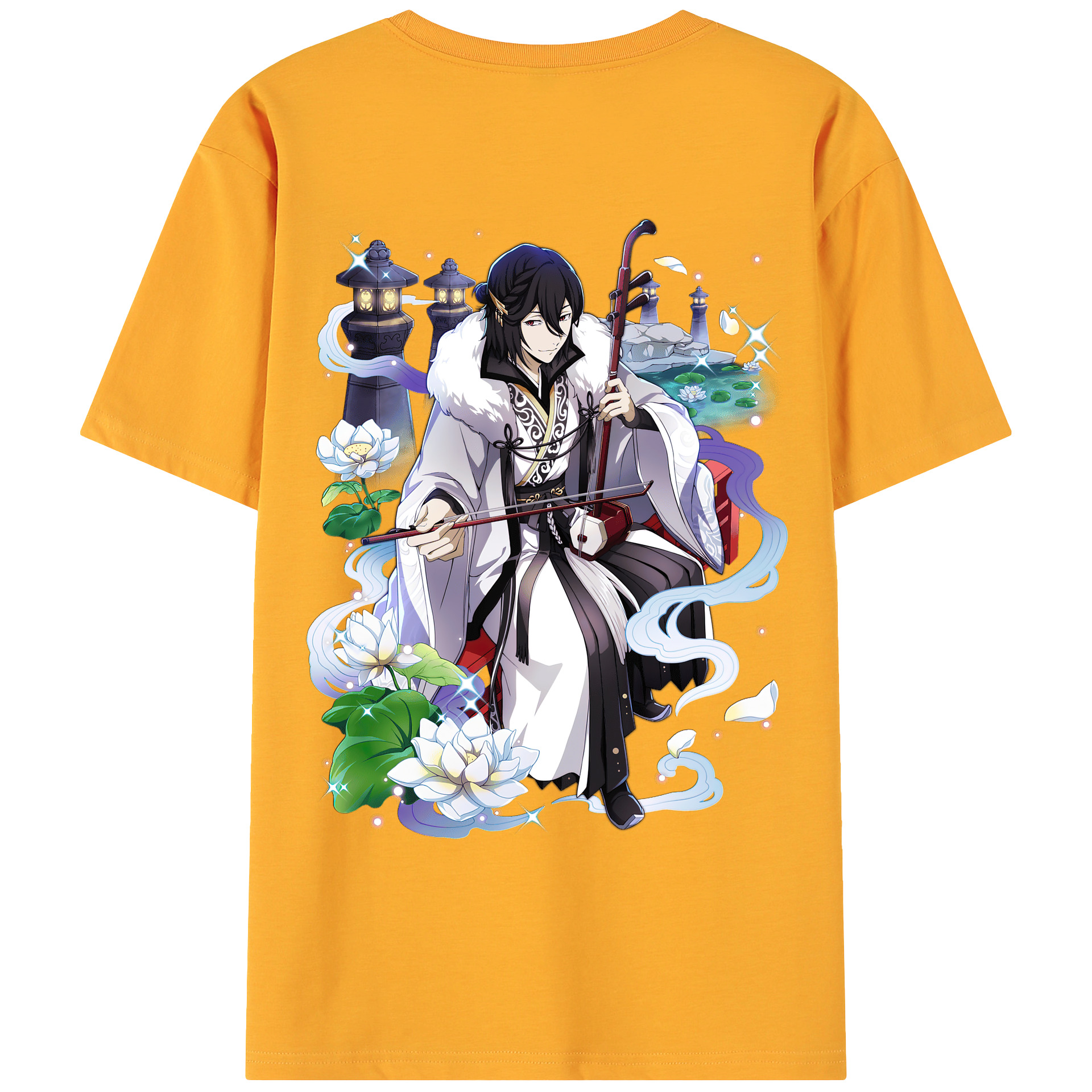 （画像用） 文豪ストレイドッグス Bungo Stray Dogs 綿100％ メンズ半袖Tシャツ（バックプリント） 通気性