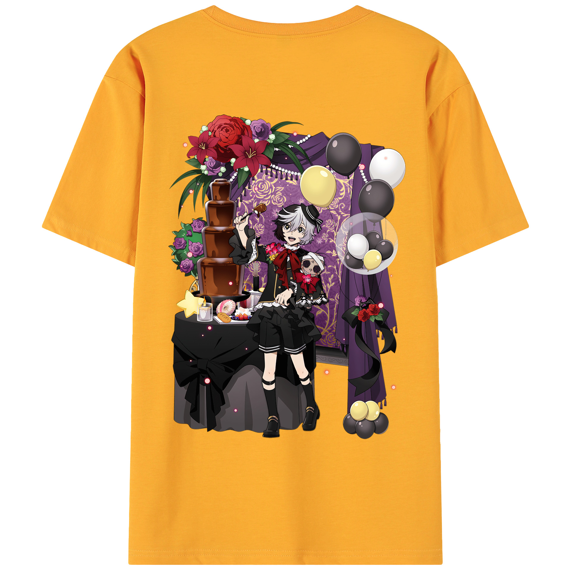 （画像用） 文豪ストレイドッグス Bungo Stray Dogs 綿100％ メンズ半袖Tシャツ（バックプリント） 通気性