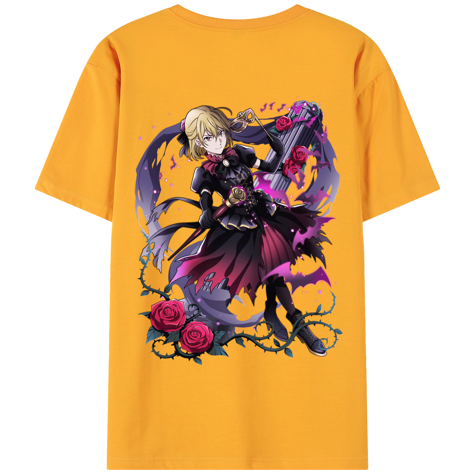 （画像用） 文豪ストレイドッグス Bungo Stray Dogs 綿100％ メンズ半袖Tシャツ（バックプリント） 通気性